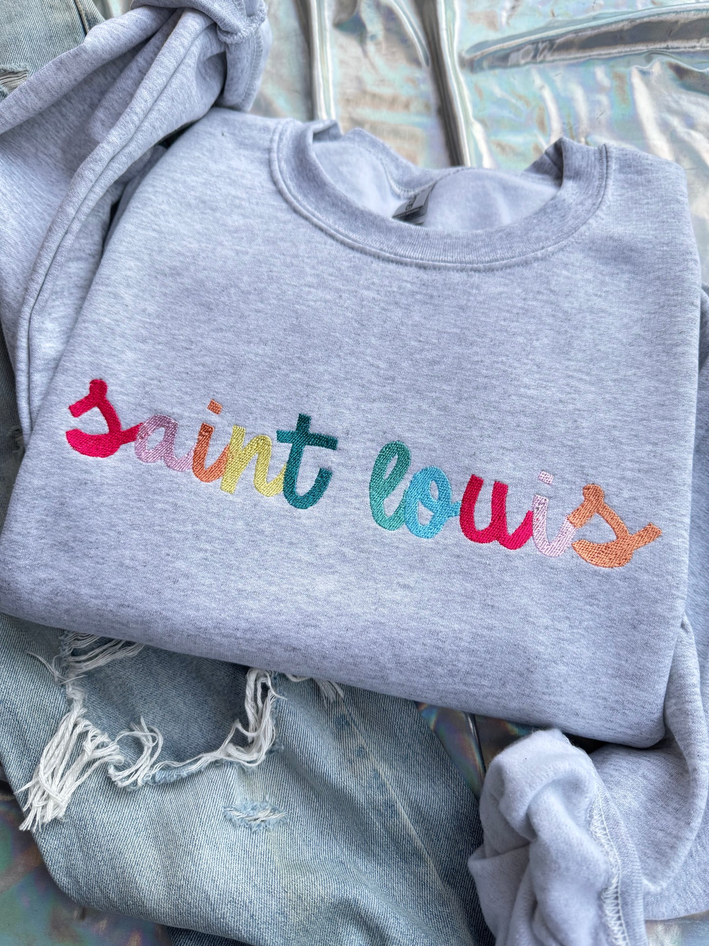 Rainbow Saint Louis Crewneck (customizable)
