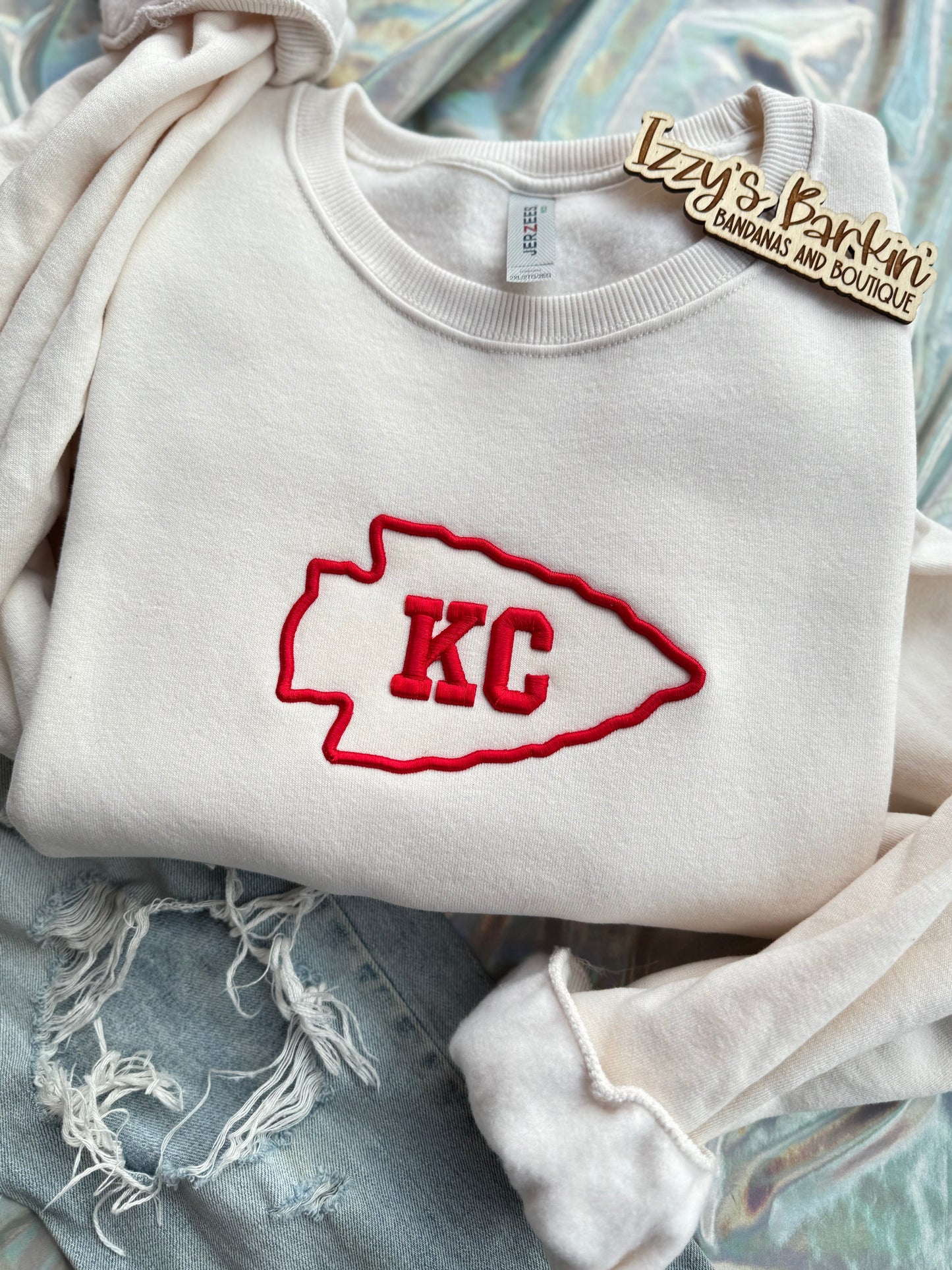 3D Puff KC Arrow Crewneck
