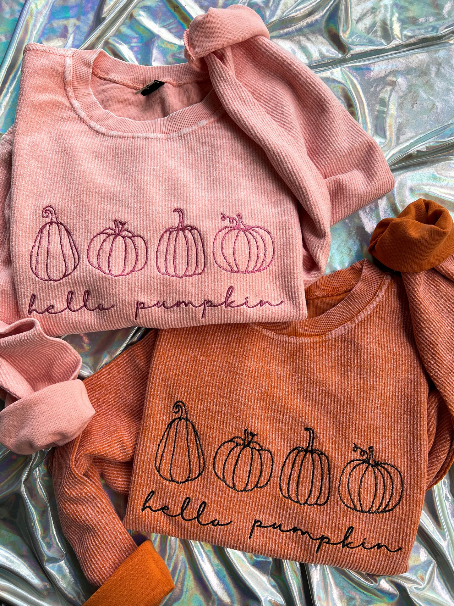 Hello Pumpkin Corded Crewneck