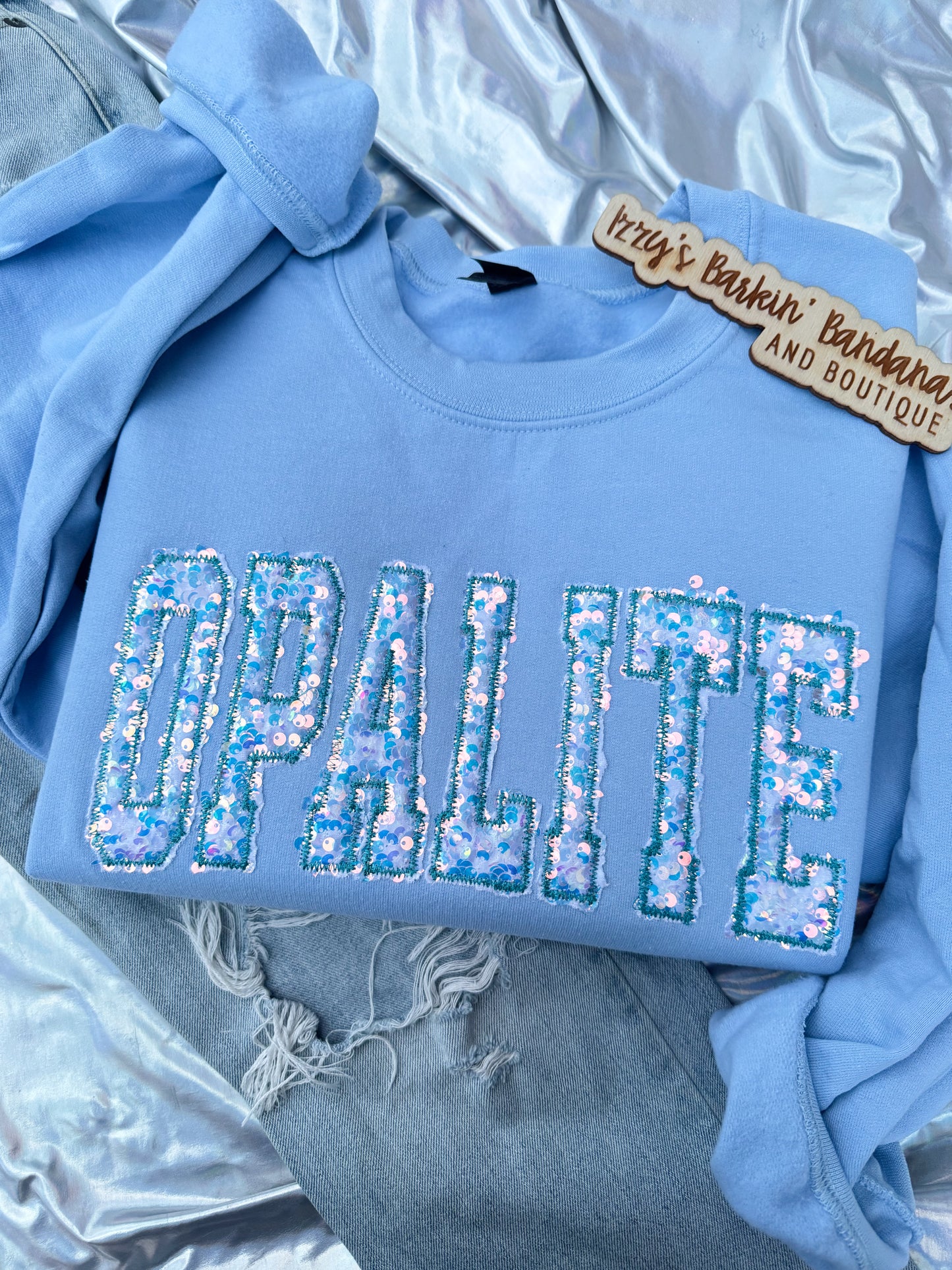 OPALITE Sequin Crewneck