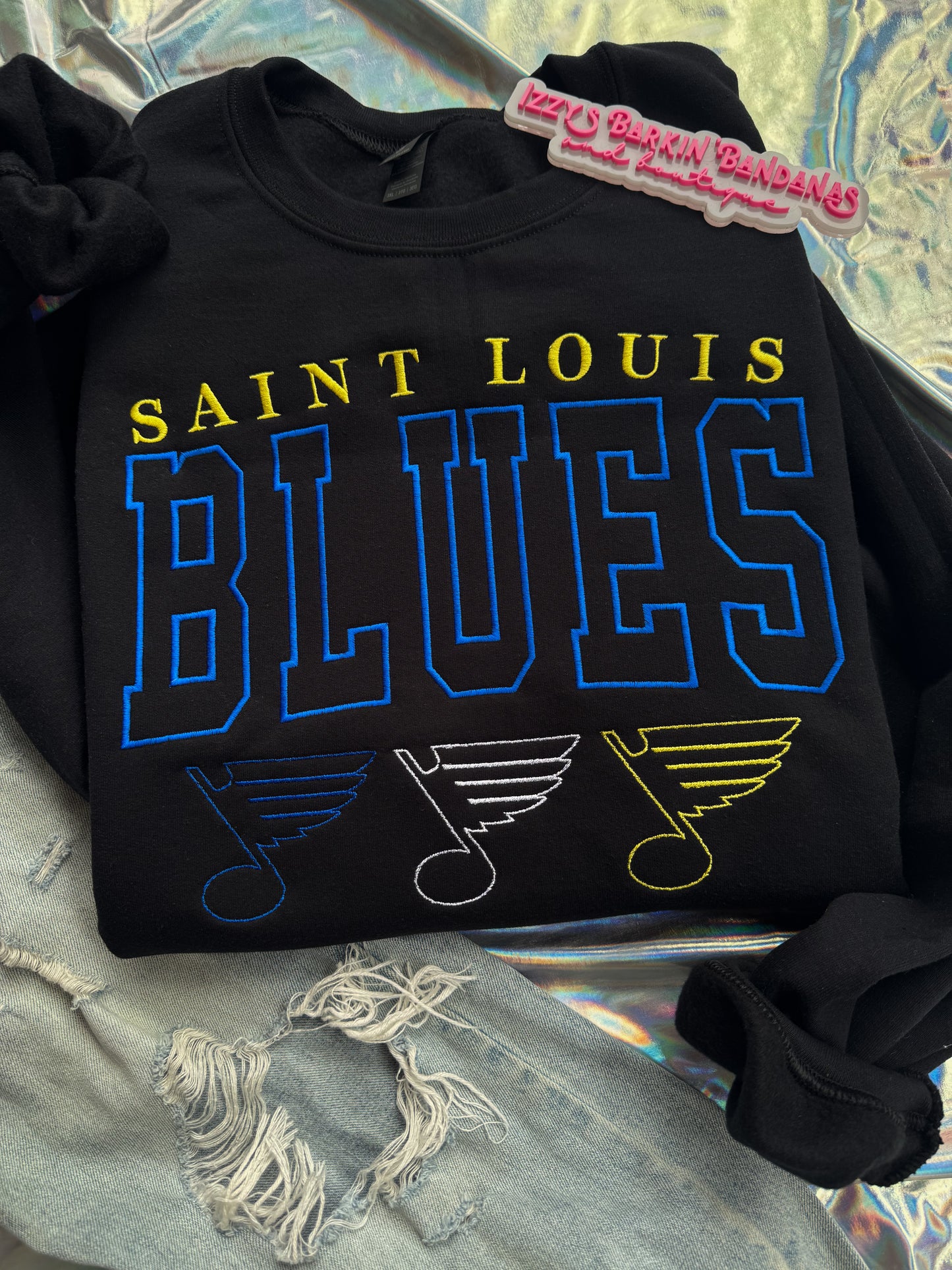 STL Hockey Oversized Design Crewneck