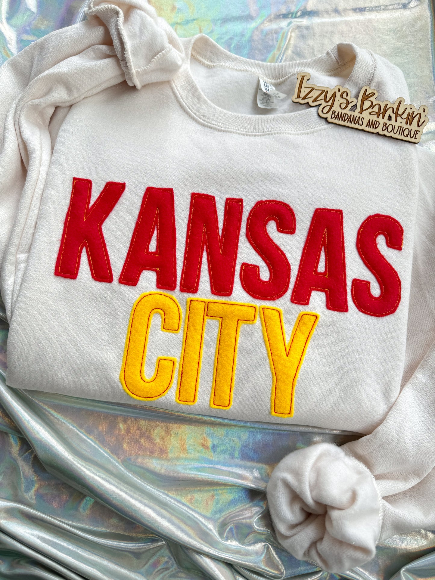 Kansas City Embroidered Felt Crewneck
