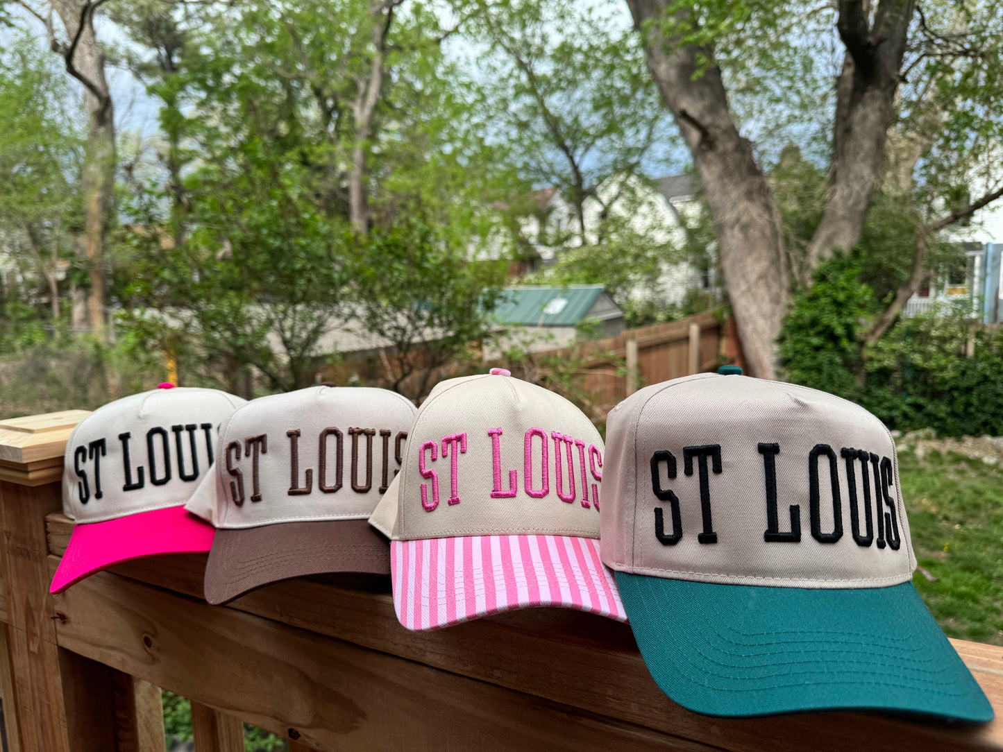 Two tone Pink Stripe ST LOUIS Hat