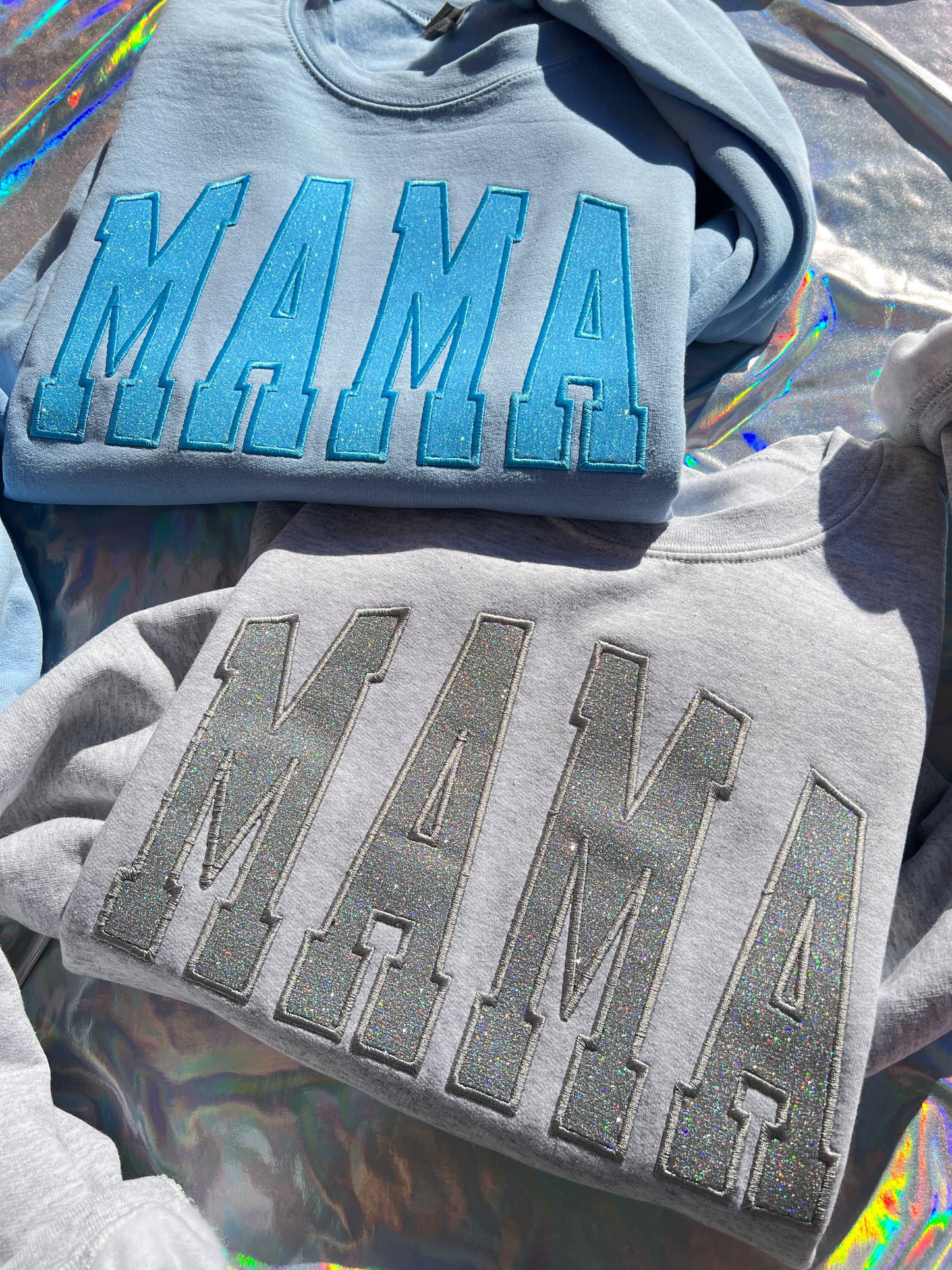Glitter MAMA Embroidered Crewneck