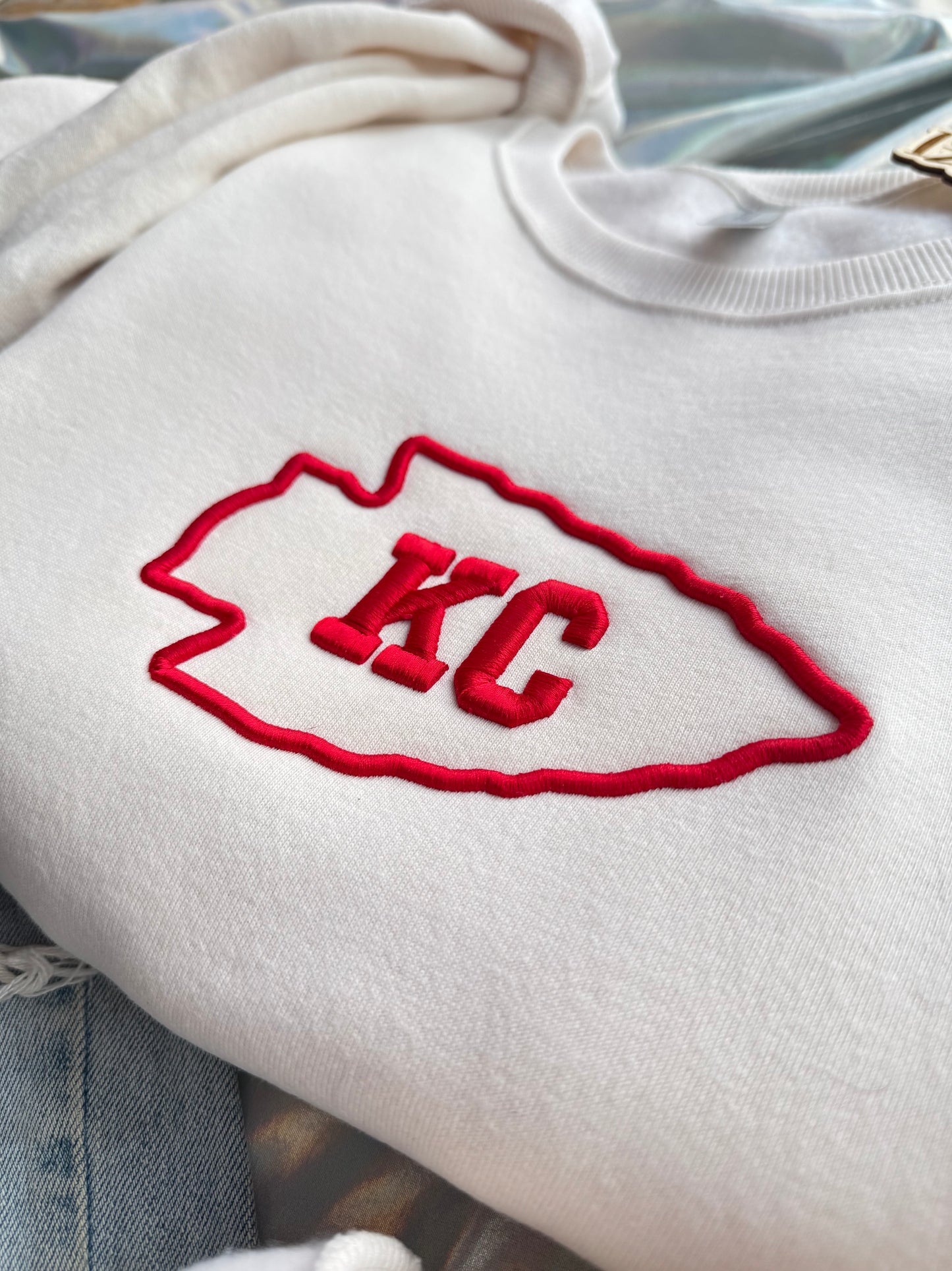 3D Puff KC Arrow Crewneck