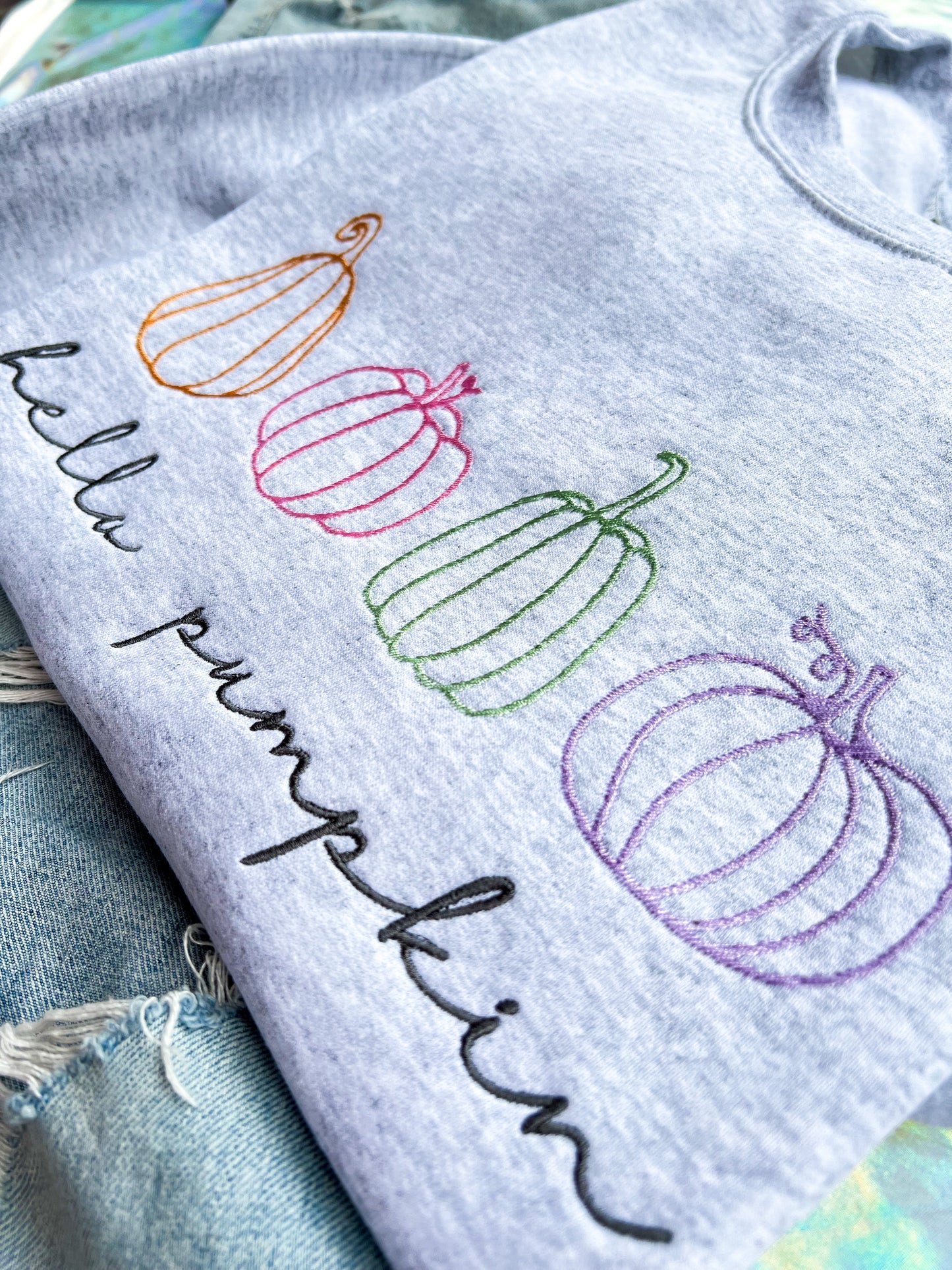 Pastel Pumpkins Crewneck