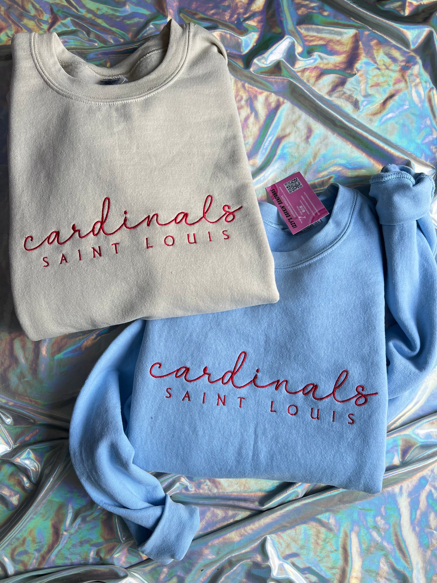 Cursive Cardinals Crewnecks