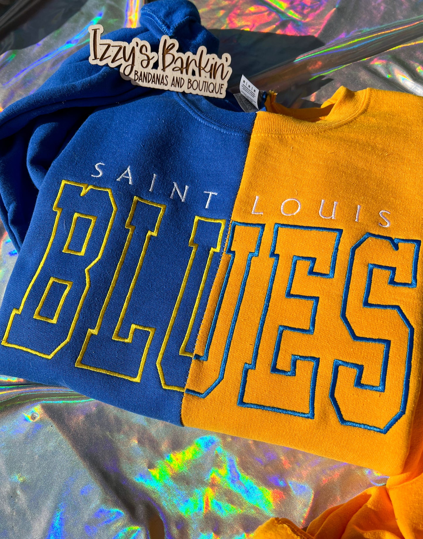 Blue Split Crewneck