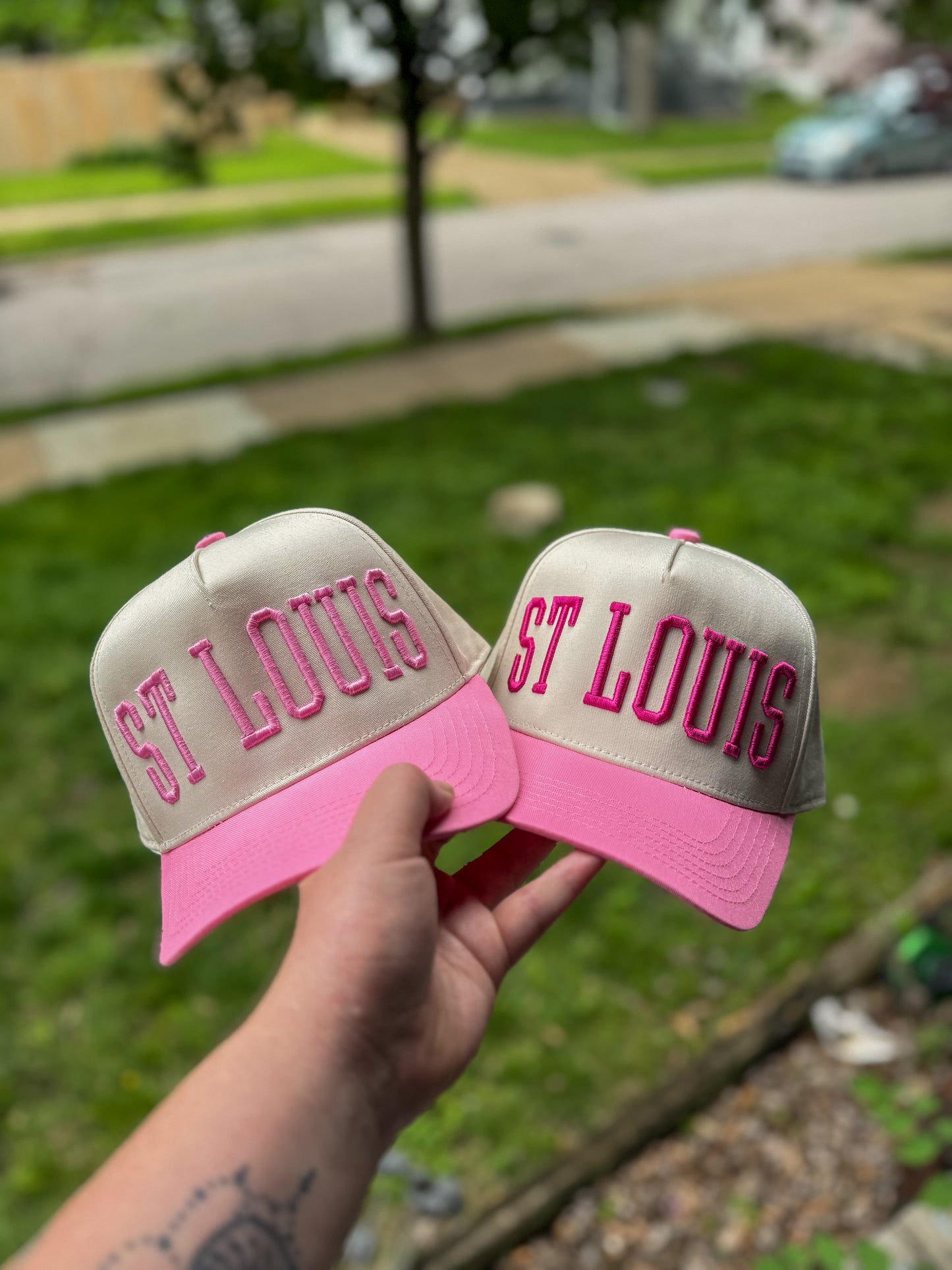 Two Tone Pink ST LOUIS 3D Hat