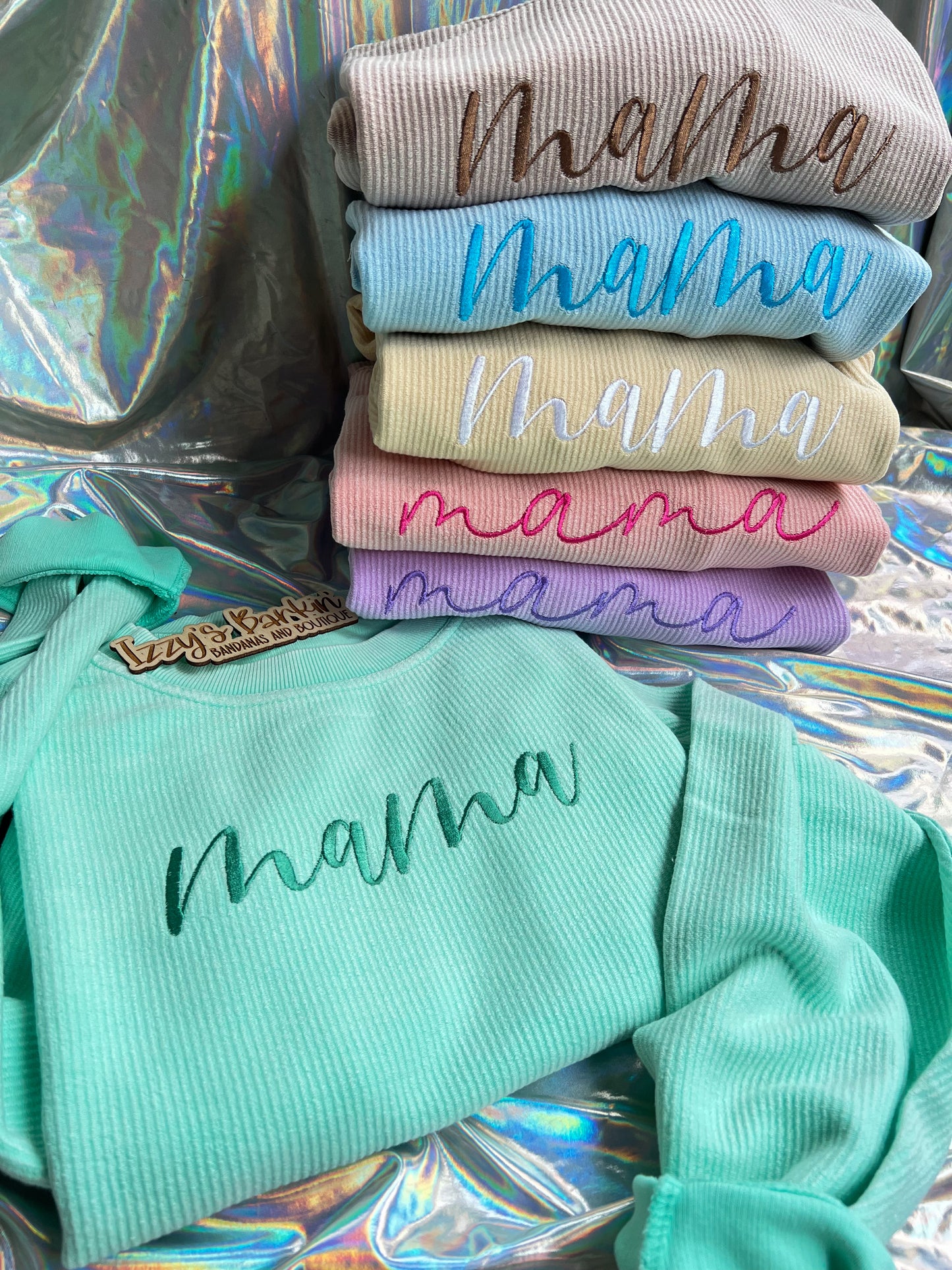 Mama Corded Crewneck