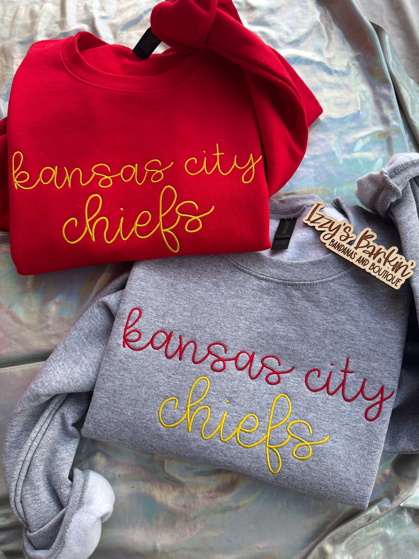 Cursive KC Embroidered Crewneck