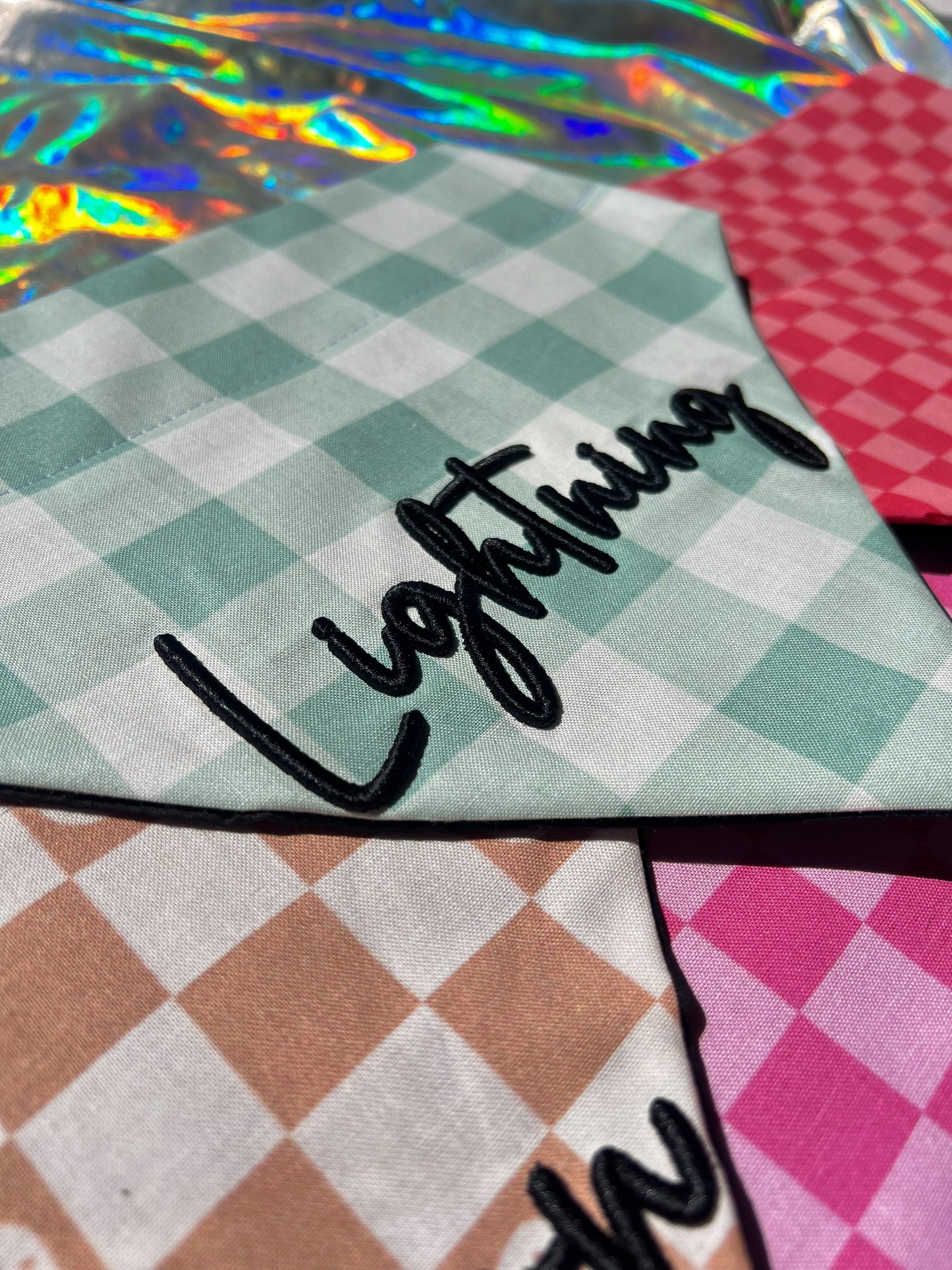 3D Embroidered Dog Bandana