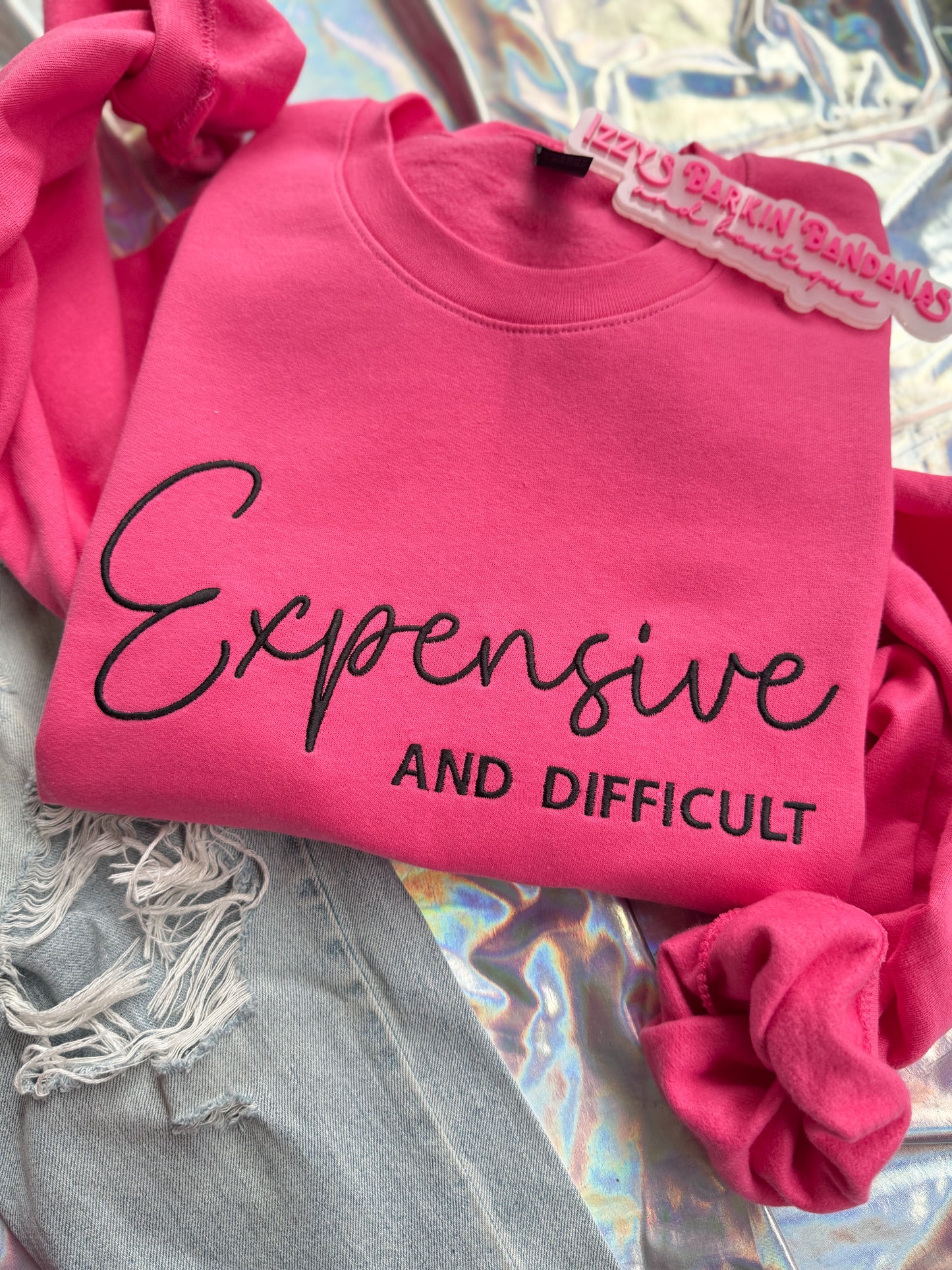 Hot Pink Expensive and Difficult Crewneck