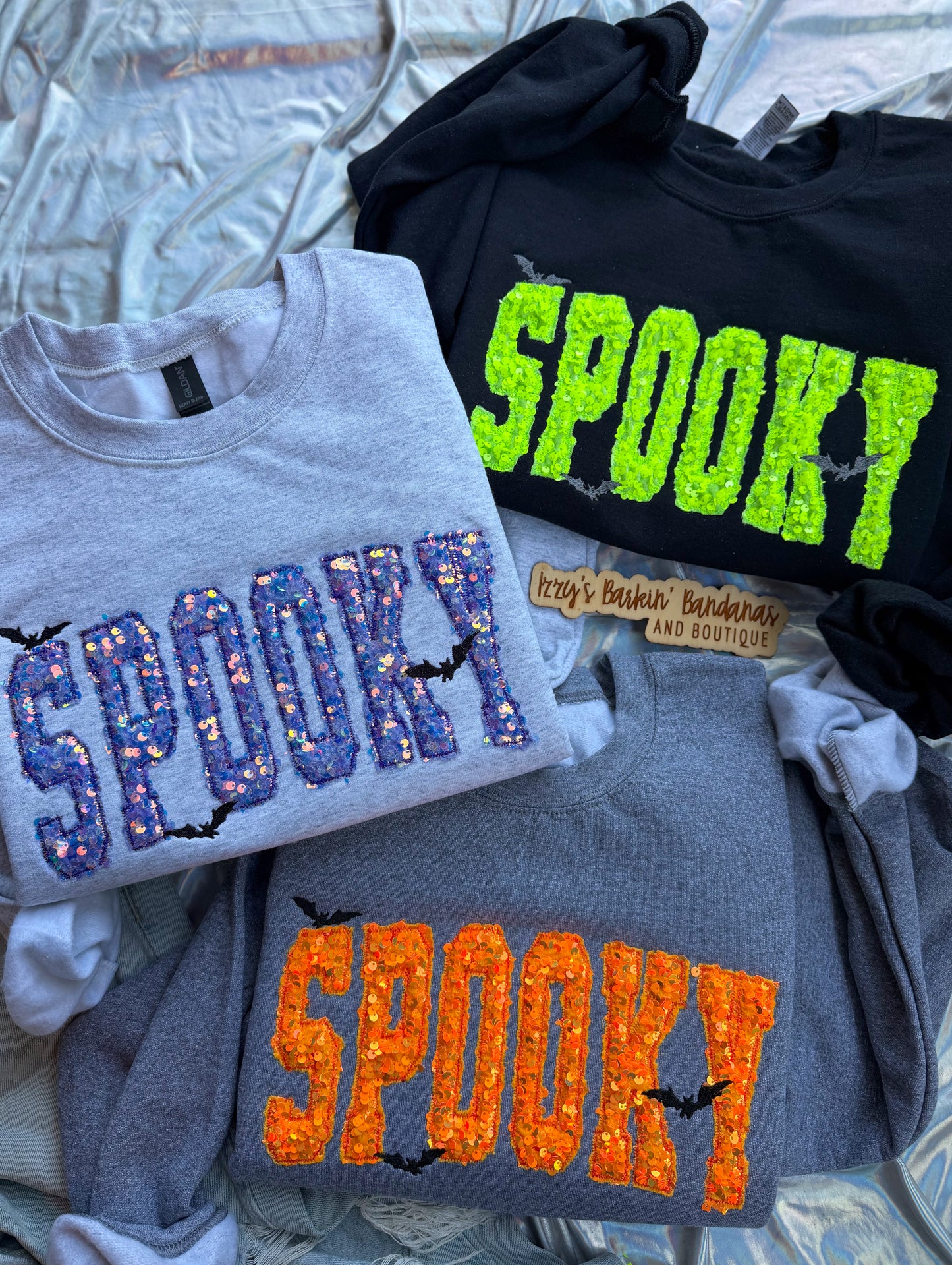 SPOOKY Sequin Crewneck