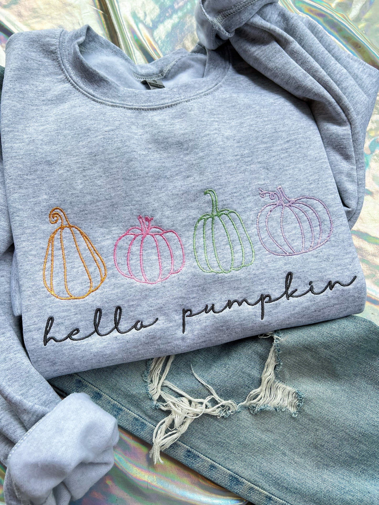 Pastel Pumpkins Crewneck