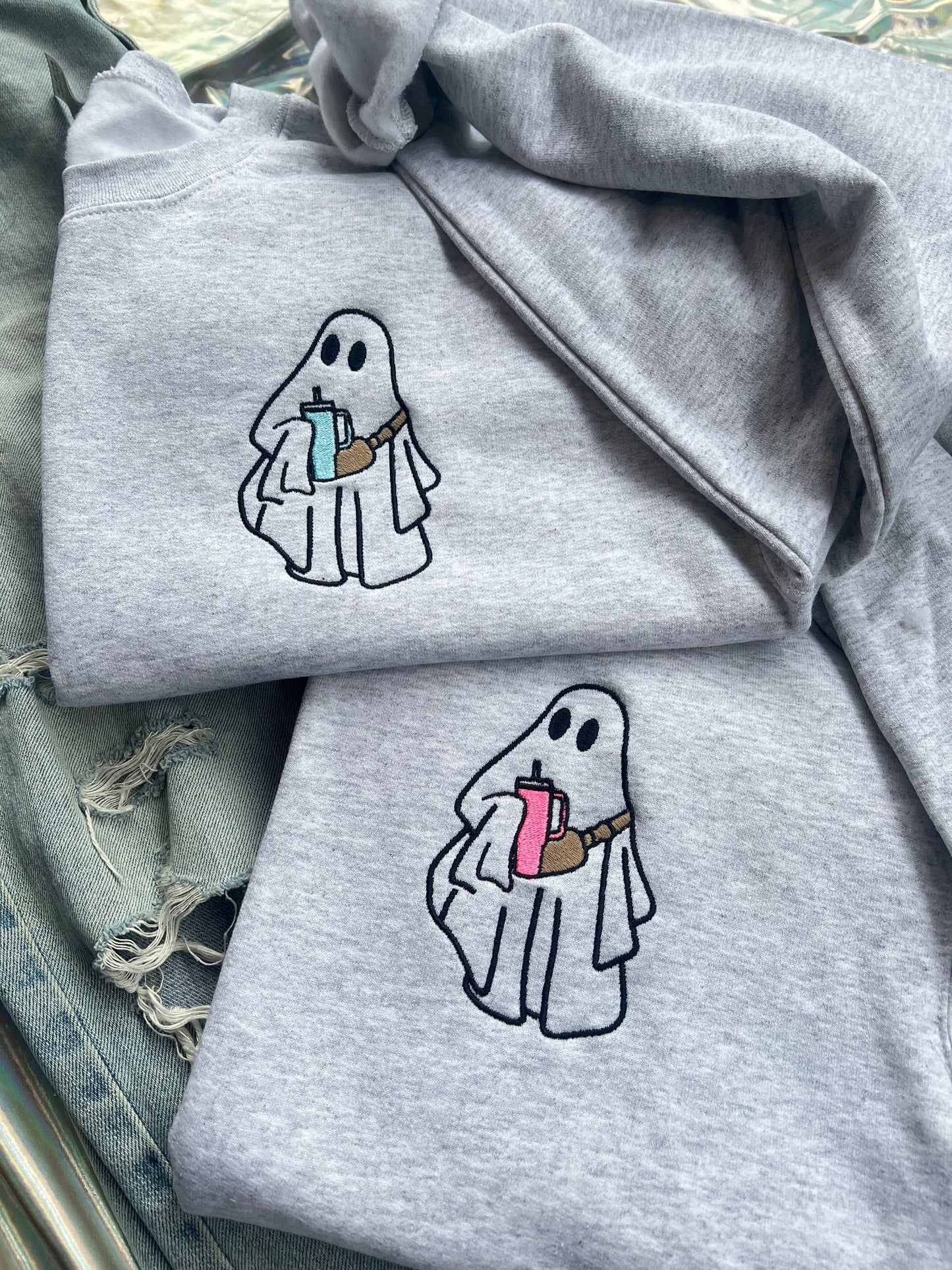 Boujee Ghost Embroidered Crewneck