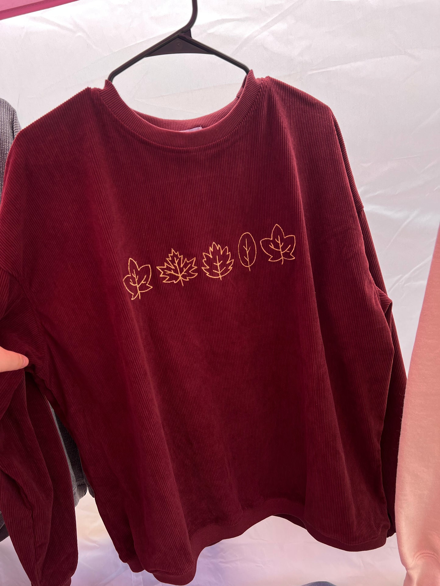 Fall Leaves Corded Crewneck