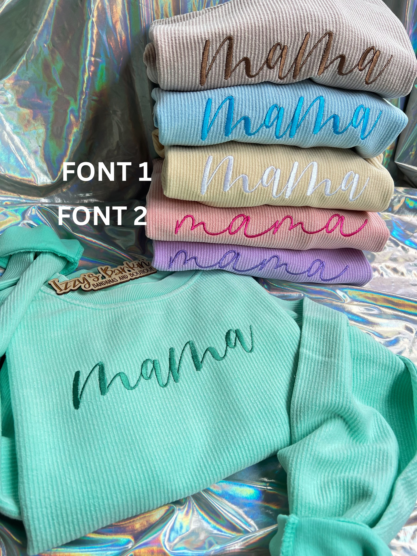 Mama Corded Crewneck