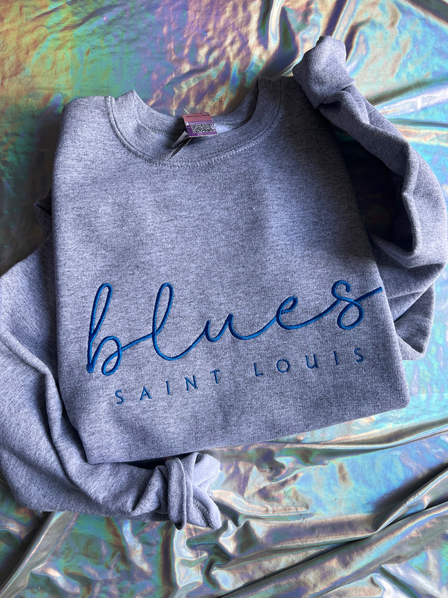 Youth XL grey blues crewneck