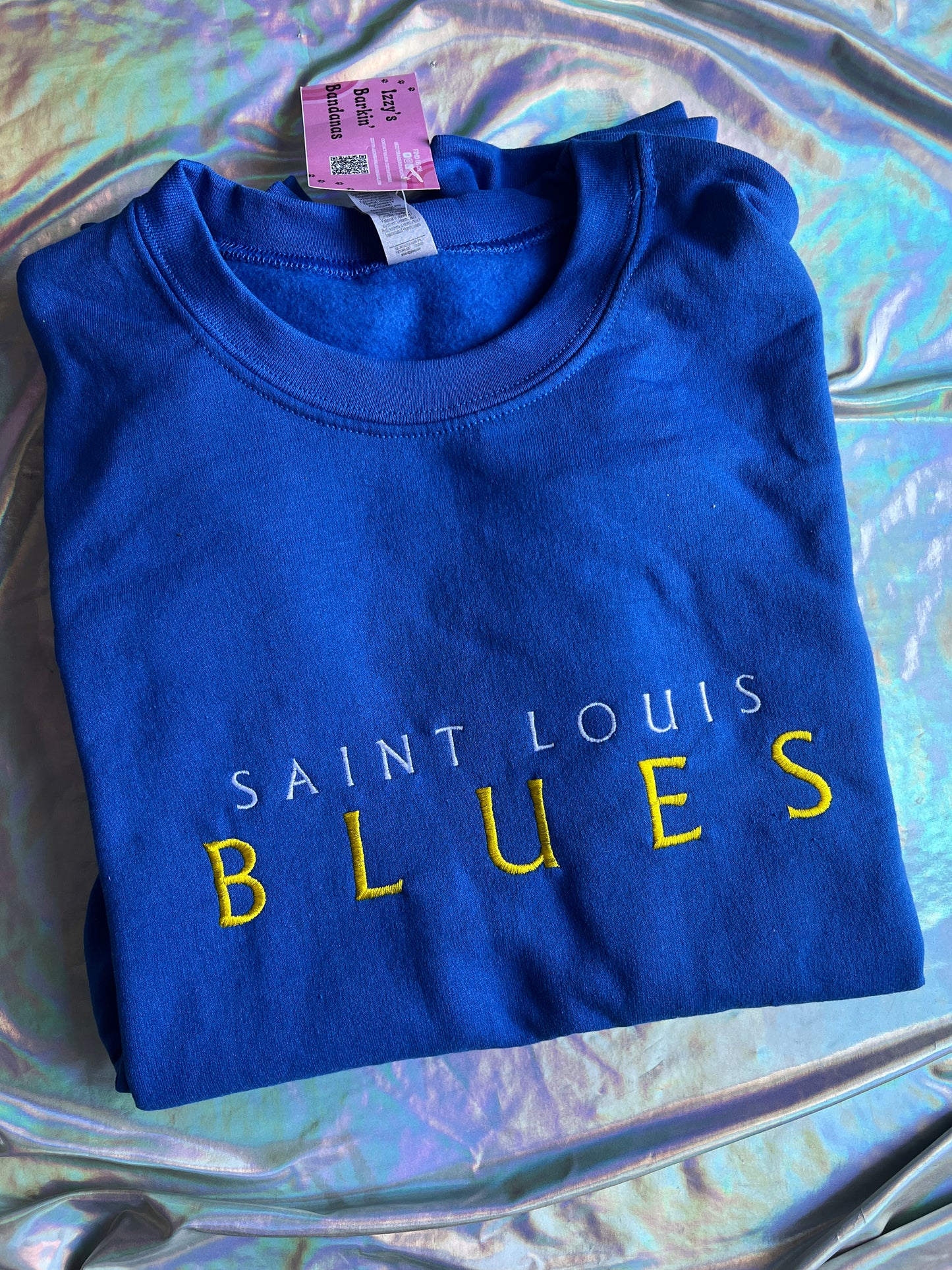 Royal blue blues crewneck (large,XL)