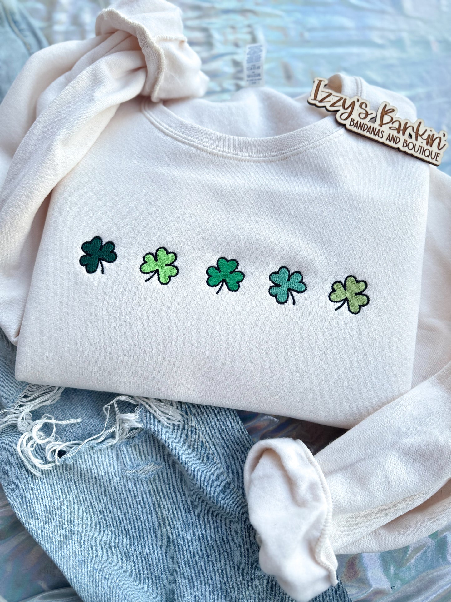 Mini Multicolor Shamrocks Crewneck