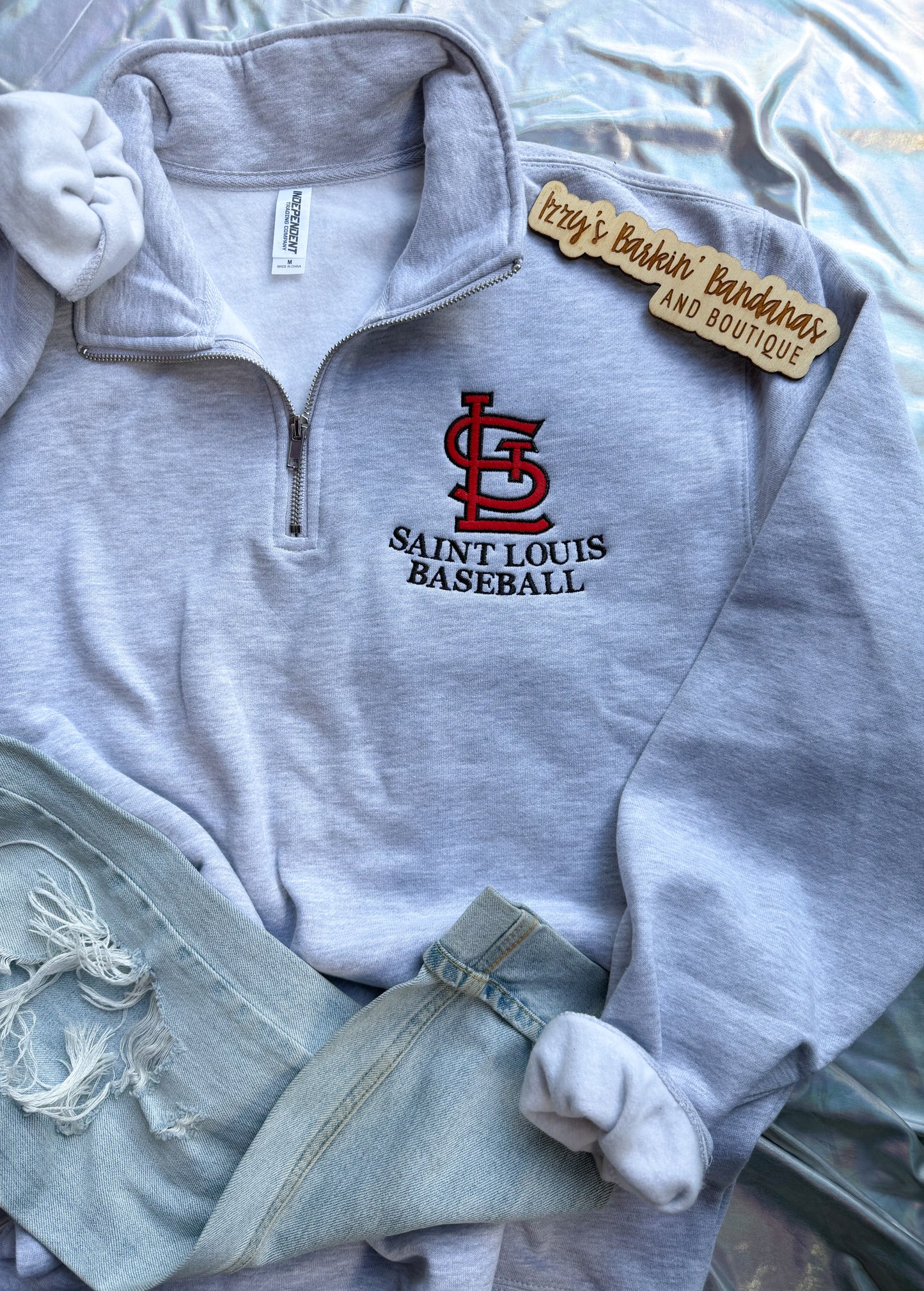 STL Saint Louis Baseball Logo Quarter Zip