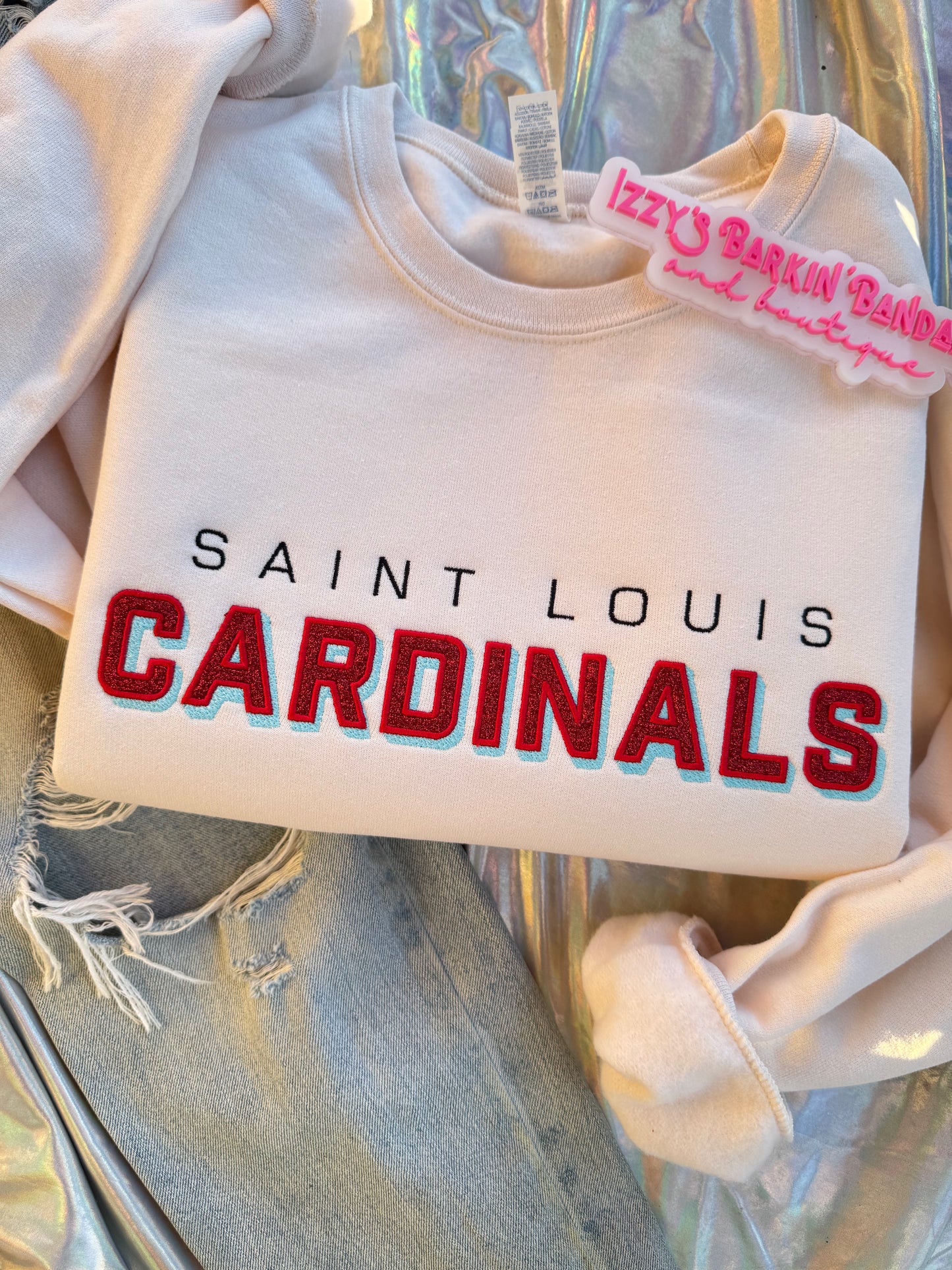 Shadow Saint Louis Glitter Baseball Crewneck