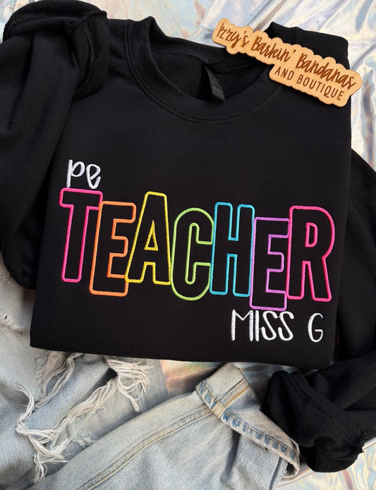 Neons TEACHER Tee/Crewneck