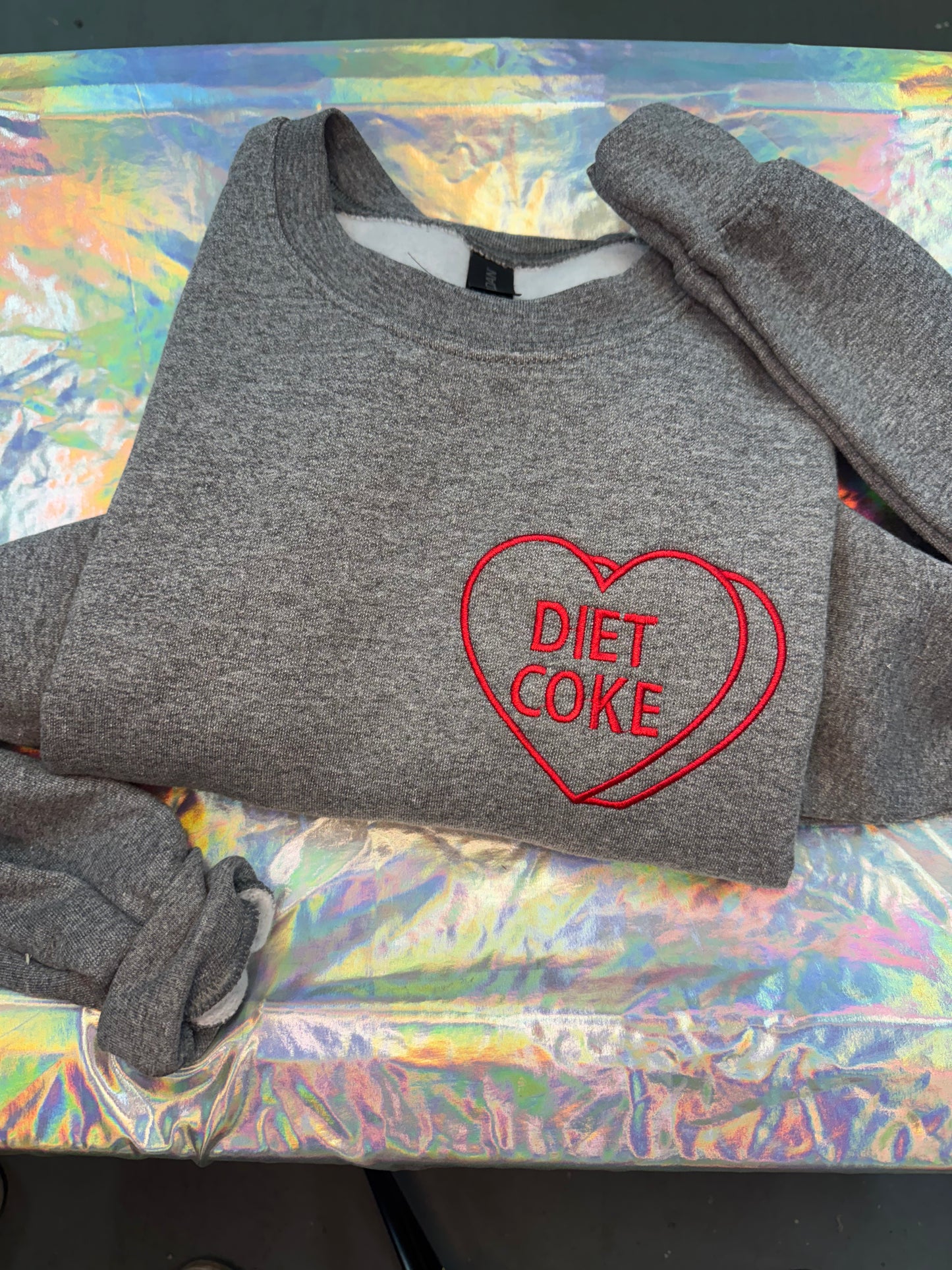 Candy Heart Diet Coke crewneck