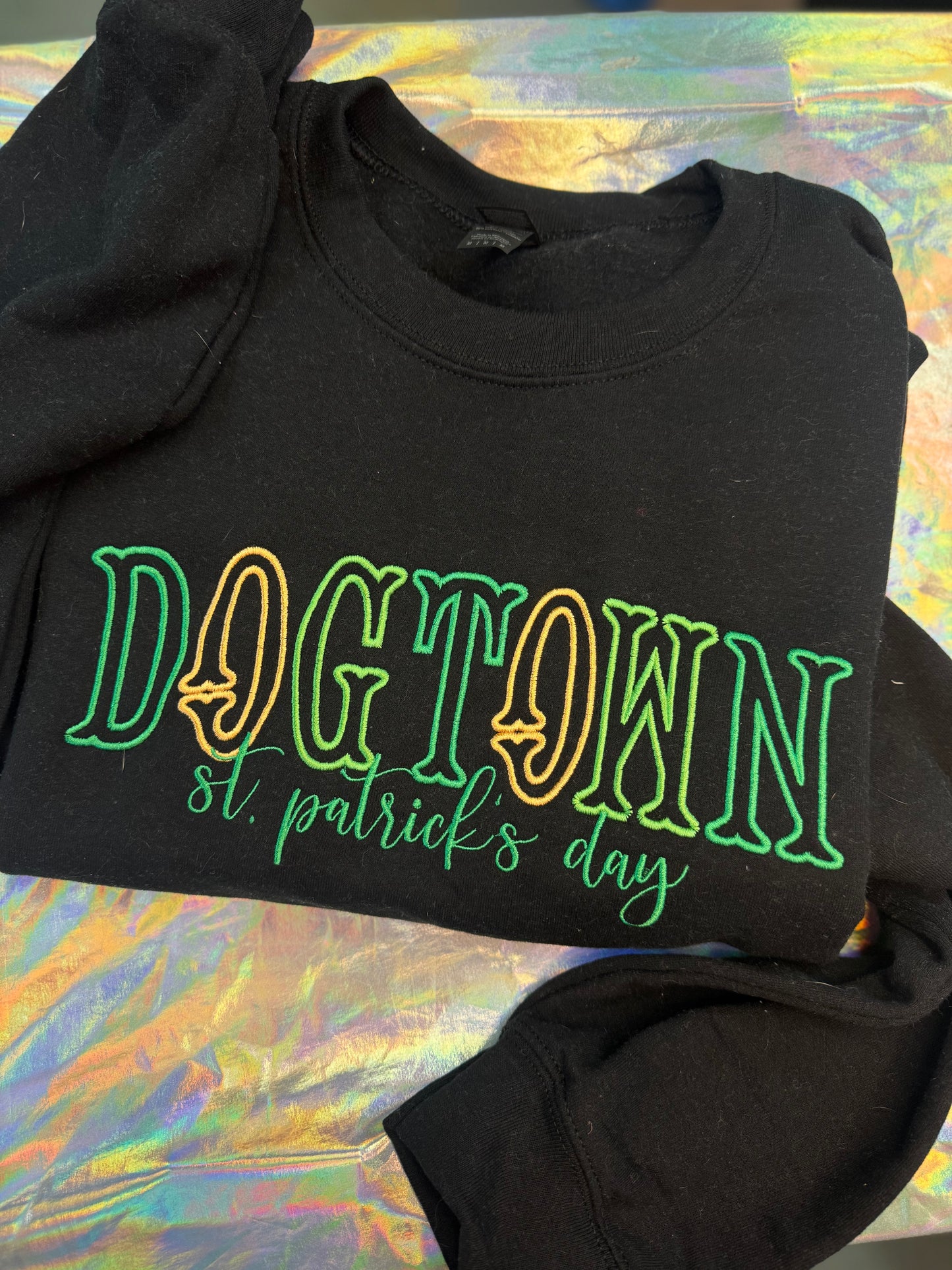 Black DOGTOWN St. Patricks Day Crewneck
