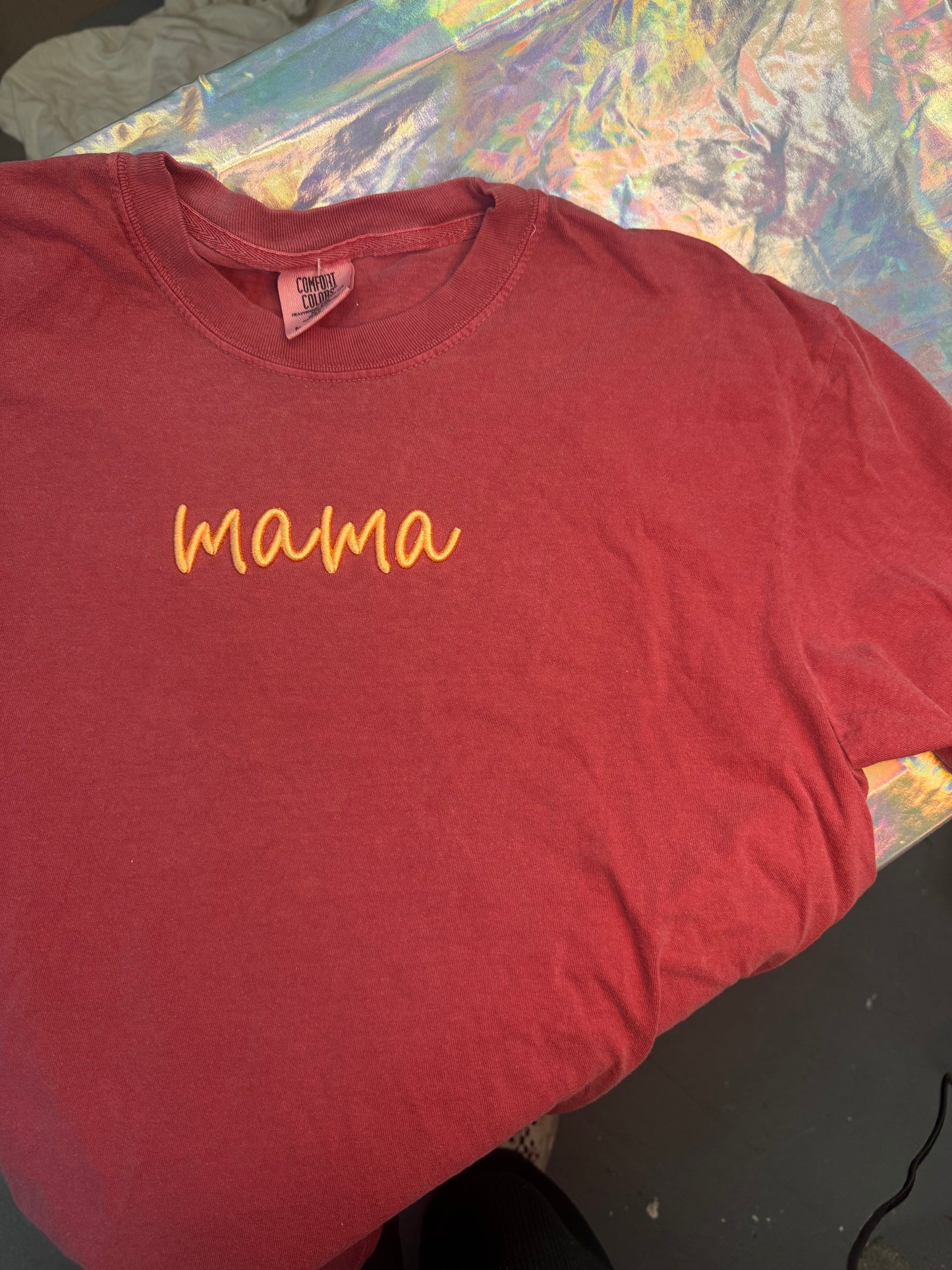 Mama 3D Embroidered Tee