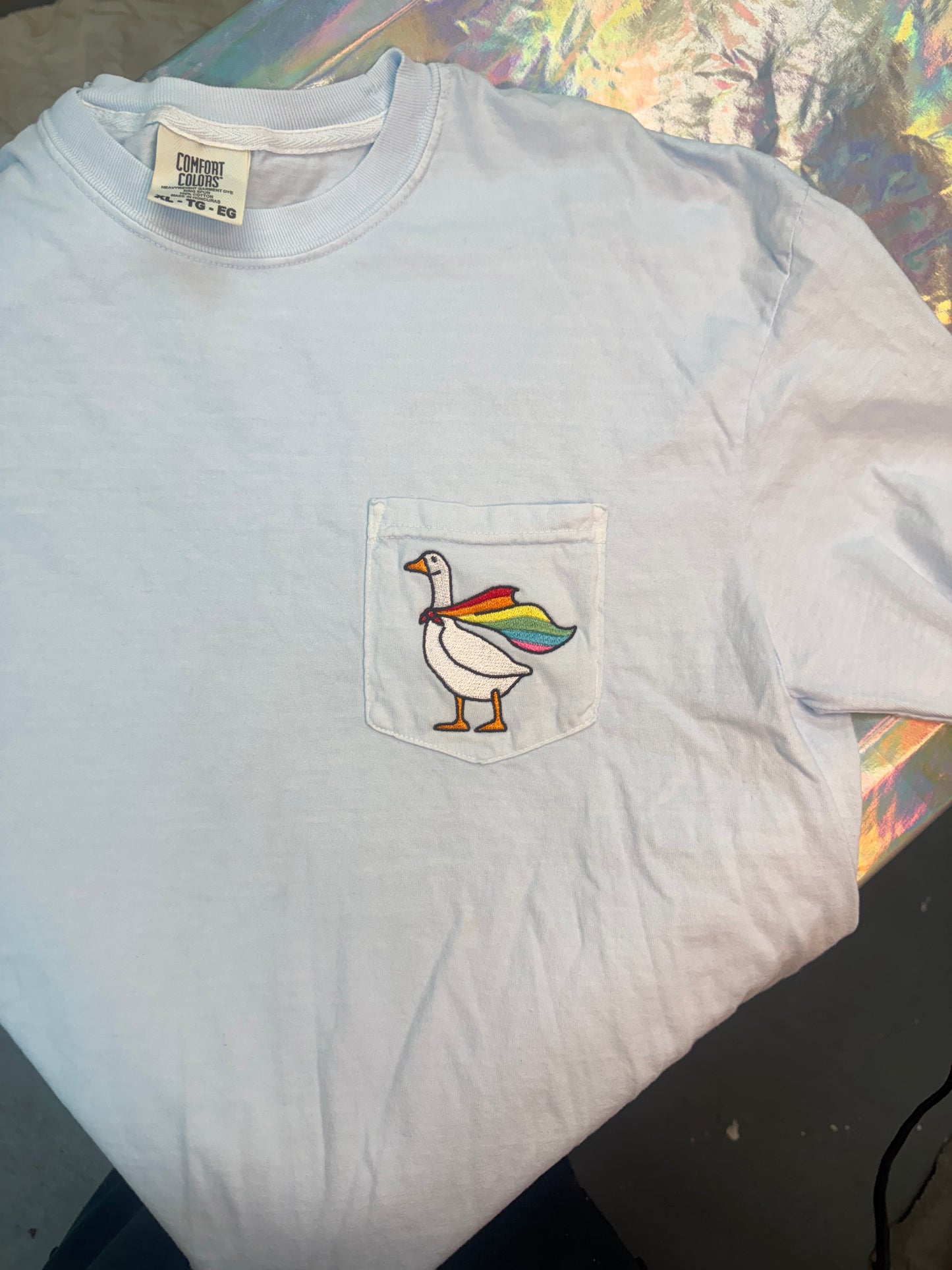 Rainbow Flag Goose Pocket Tee