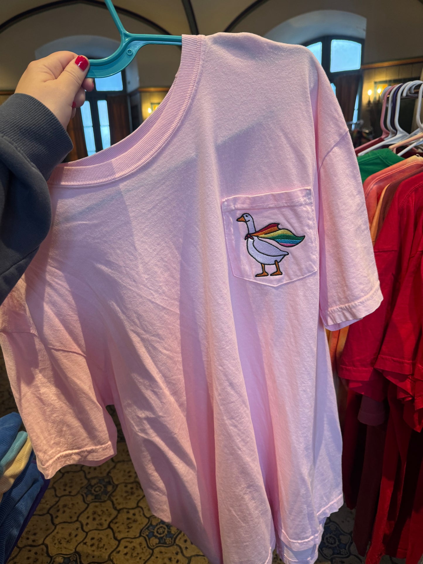 Goose Rainbow Flag Pocket Tee