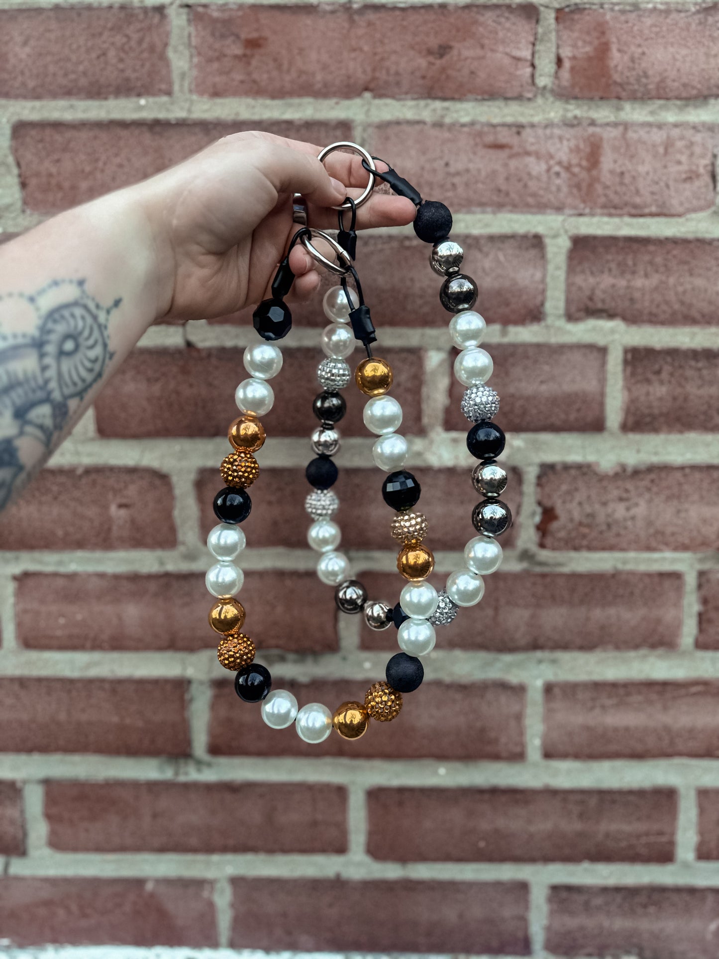 Gold and Pearl NYE Beaded Collar