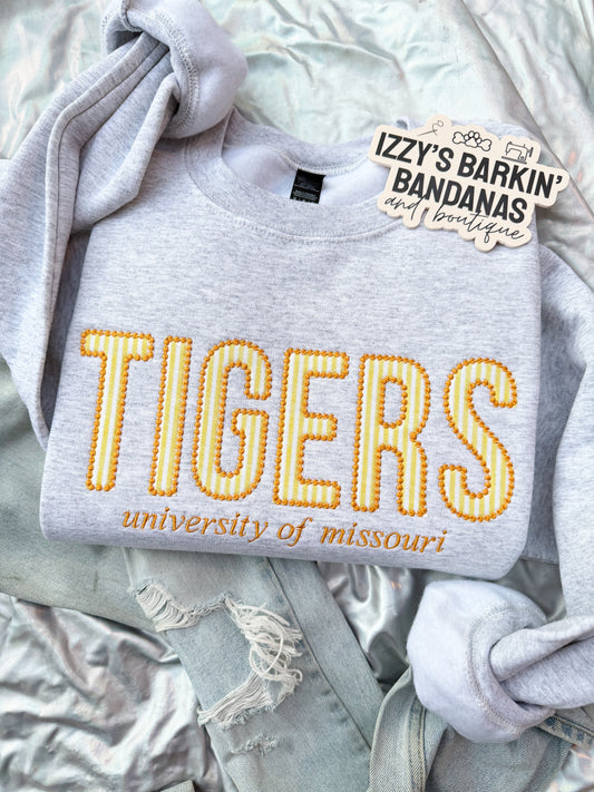 Striped CUSTOMIZED Team Crewneck/Quarter Zip