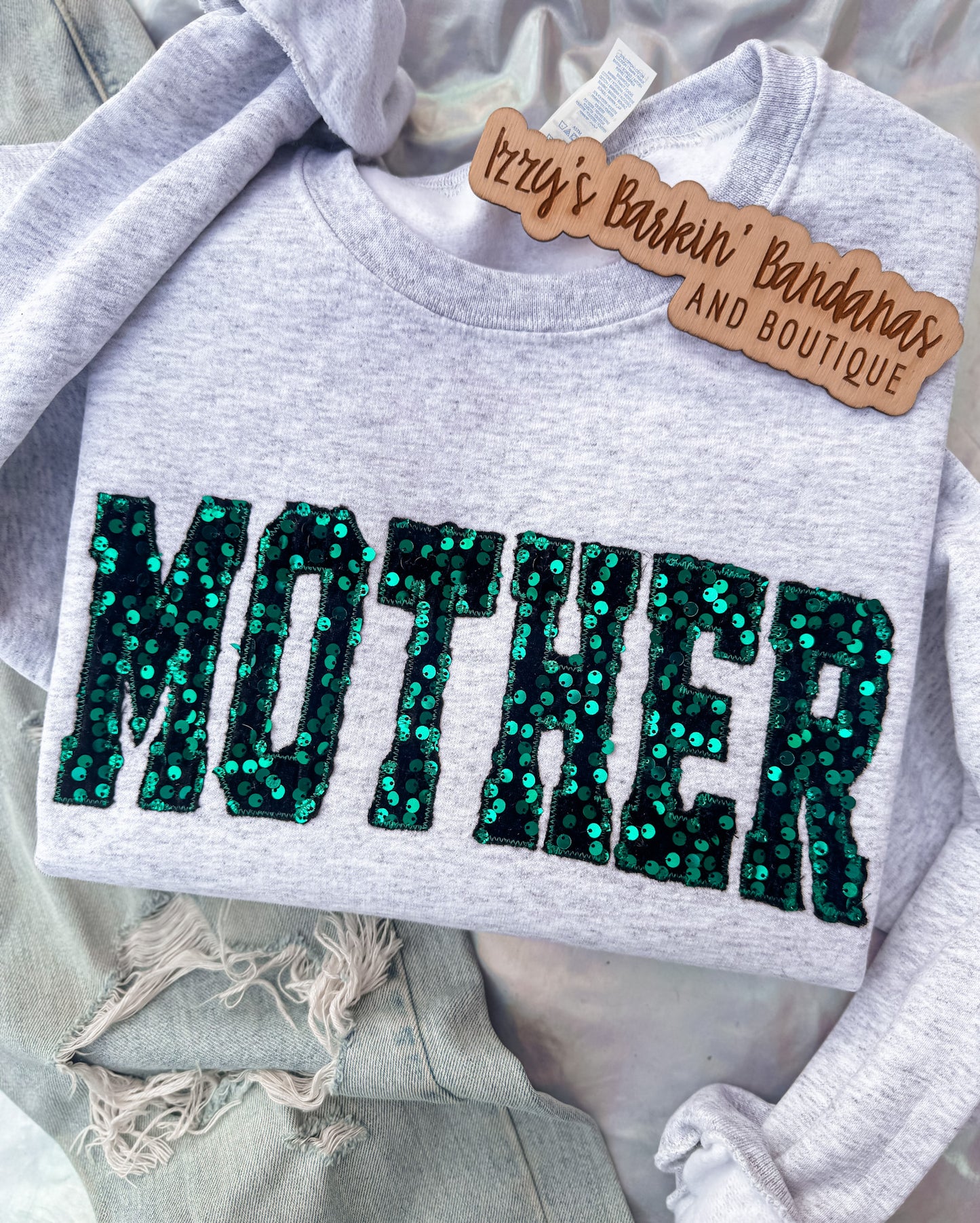 MOTHER Sequin Crewneck