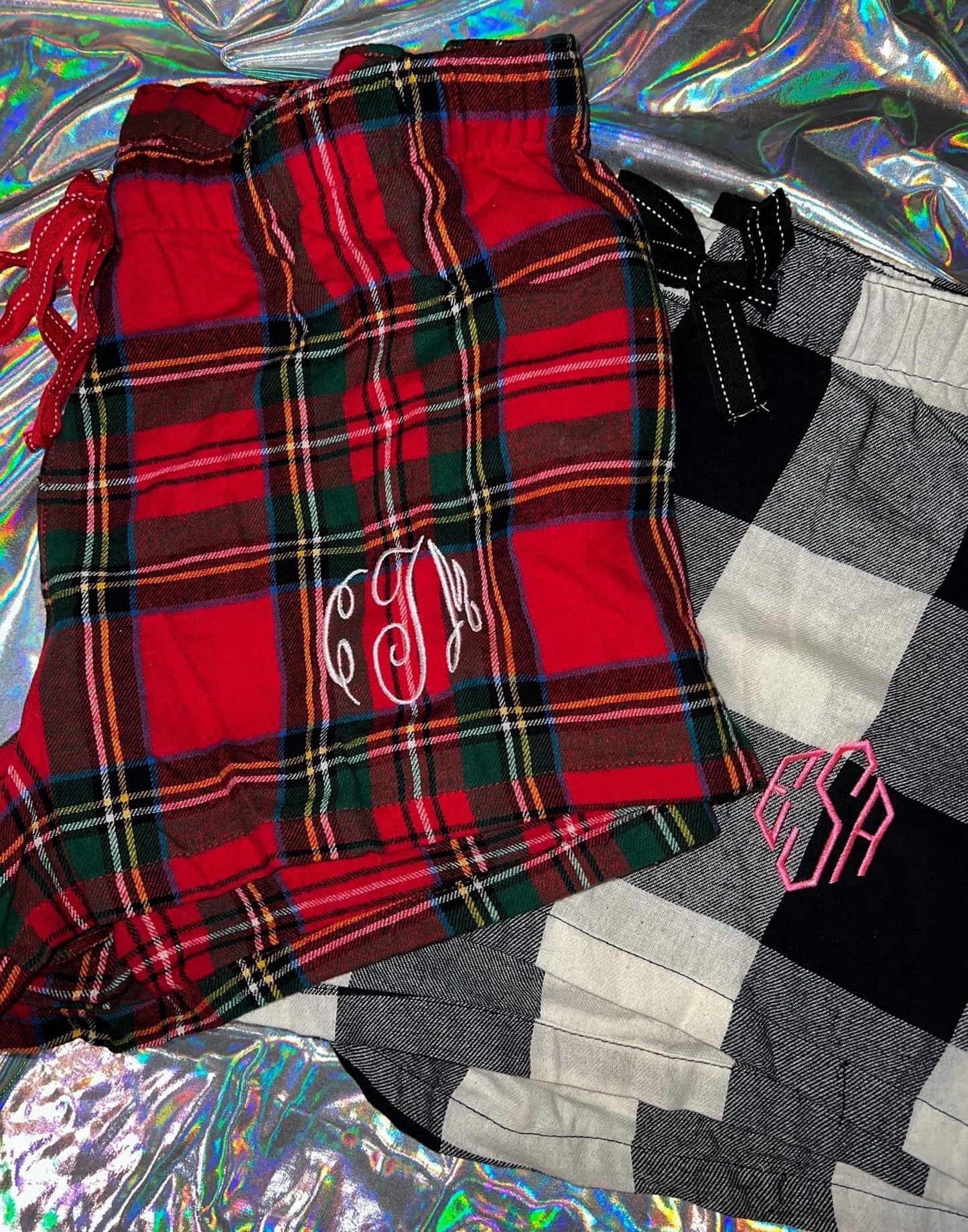 Christmas Embroidered Lounge Shorts