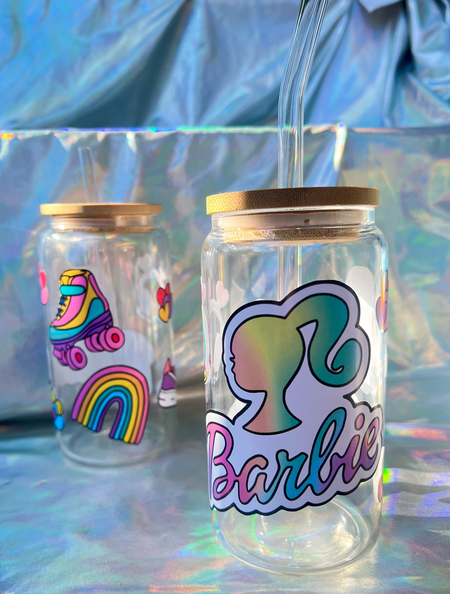 Rainbow 16oz can glass