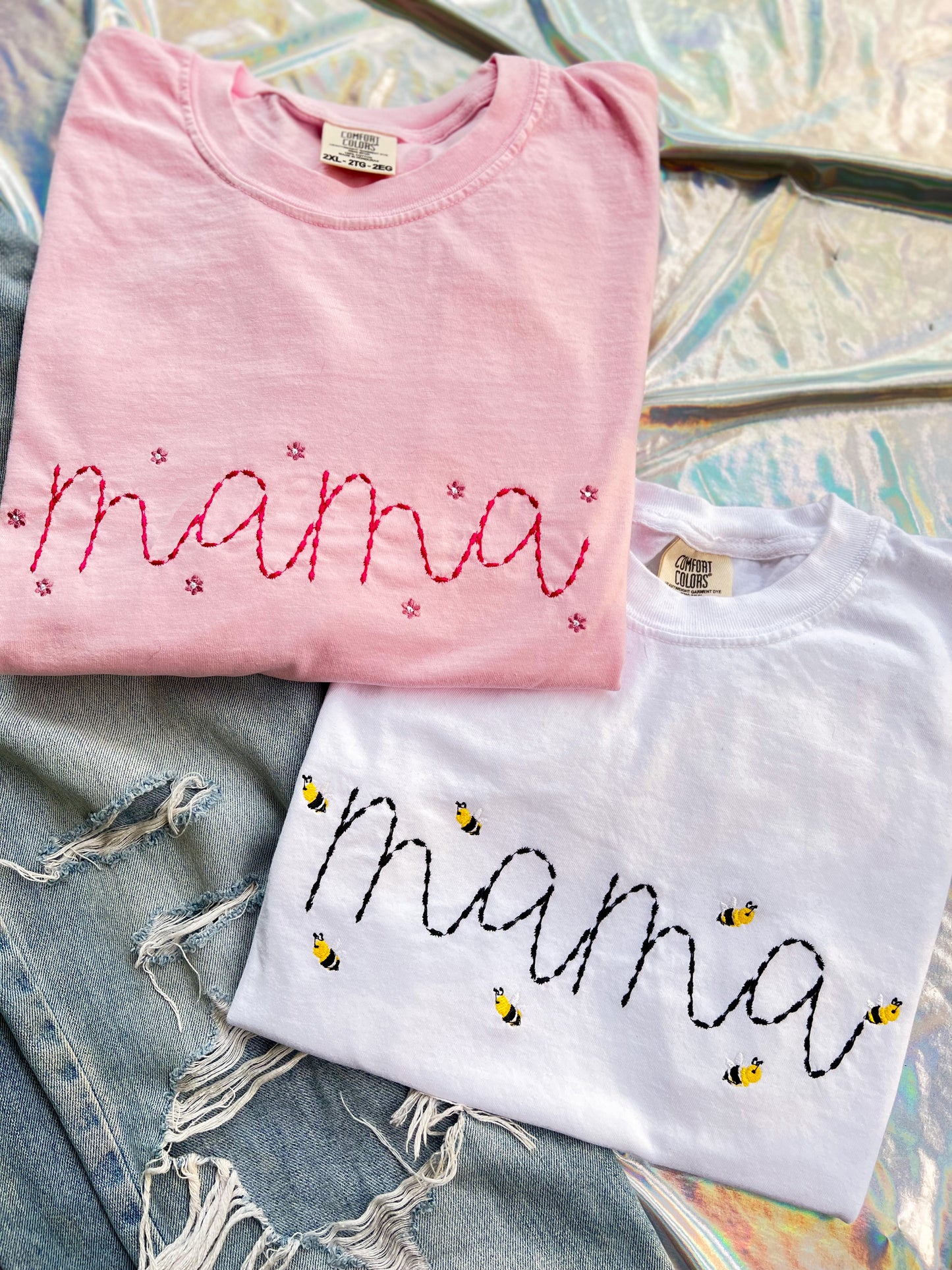 Mama Chain Stitch Tee