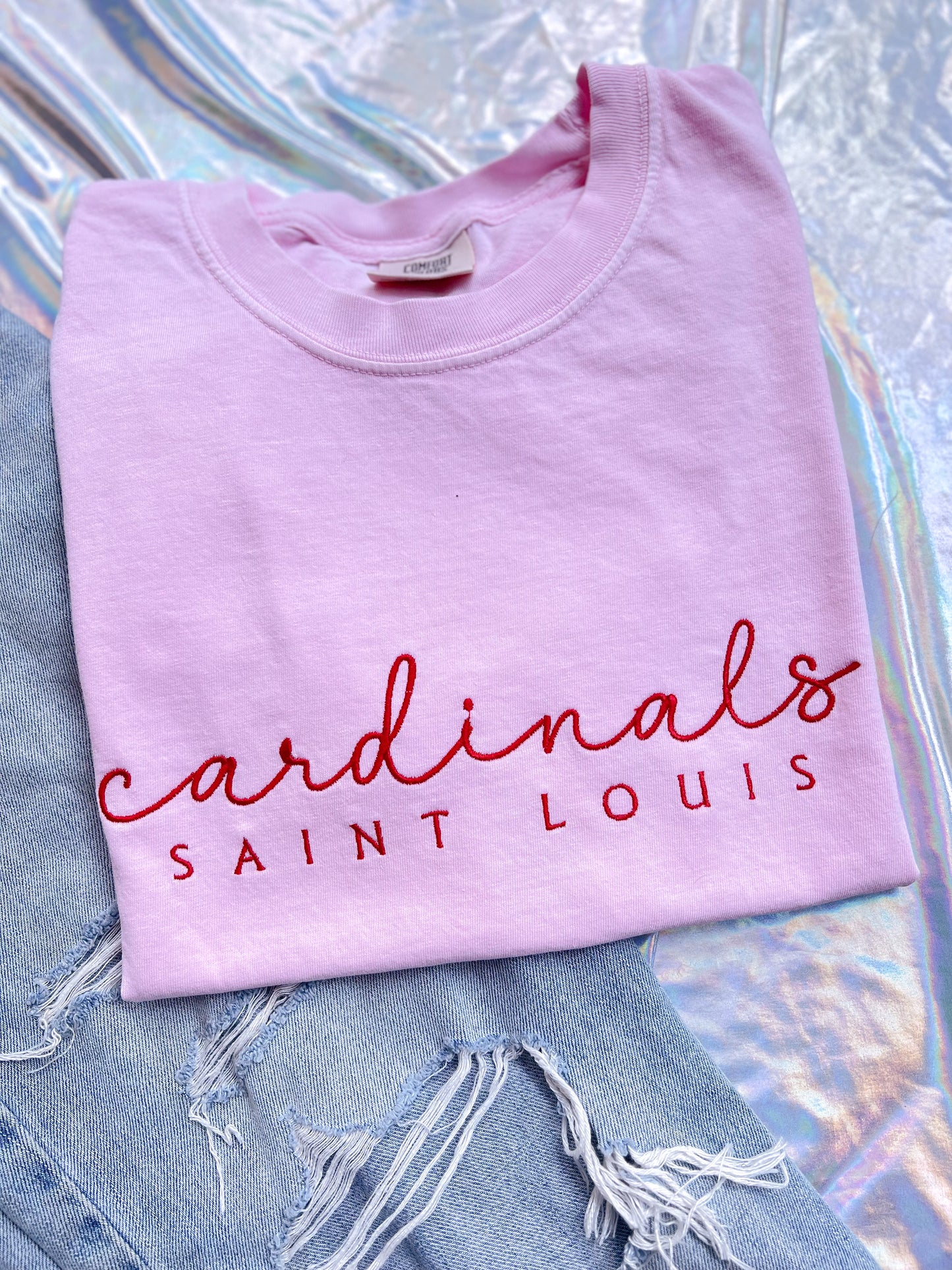 STL baseball Embroidered Tee