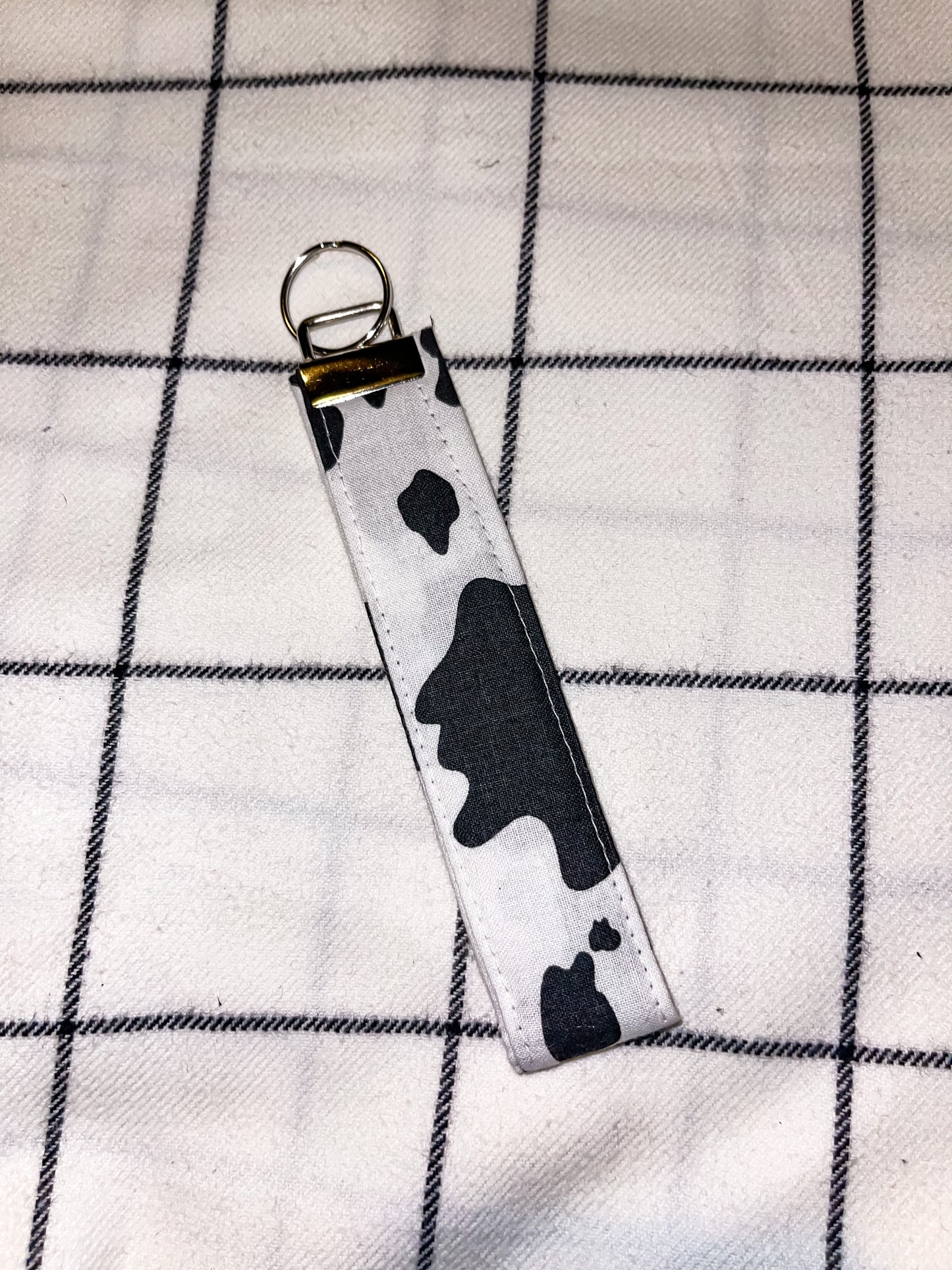 Cow Print Keychain