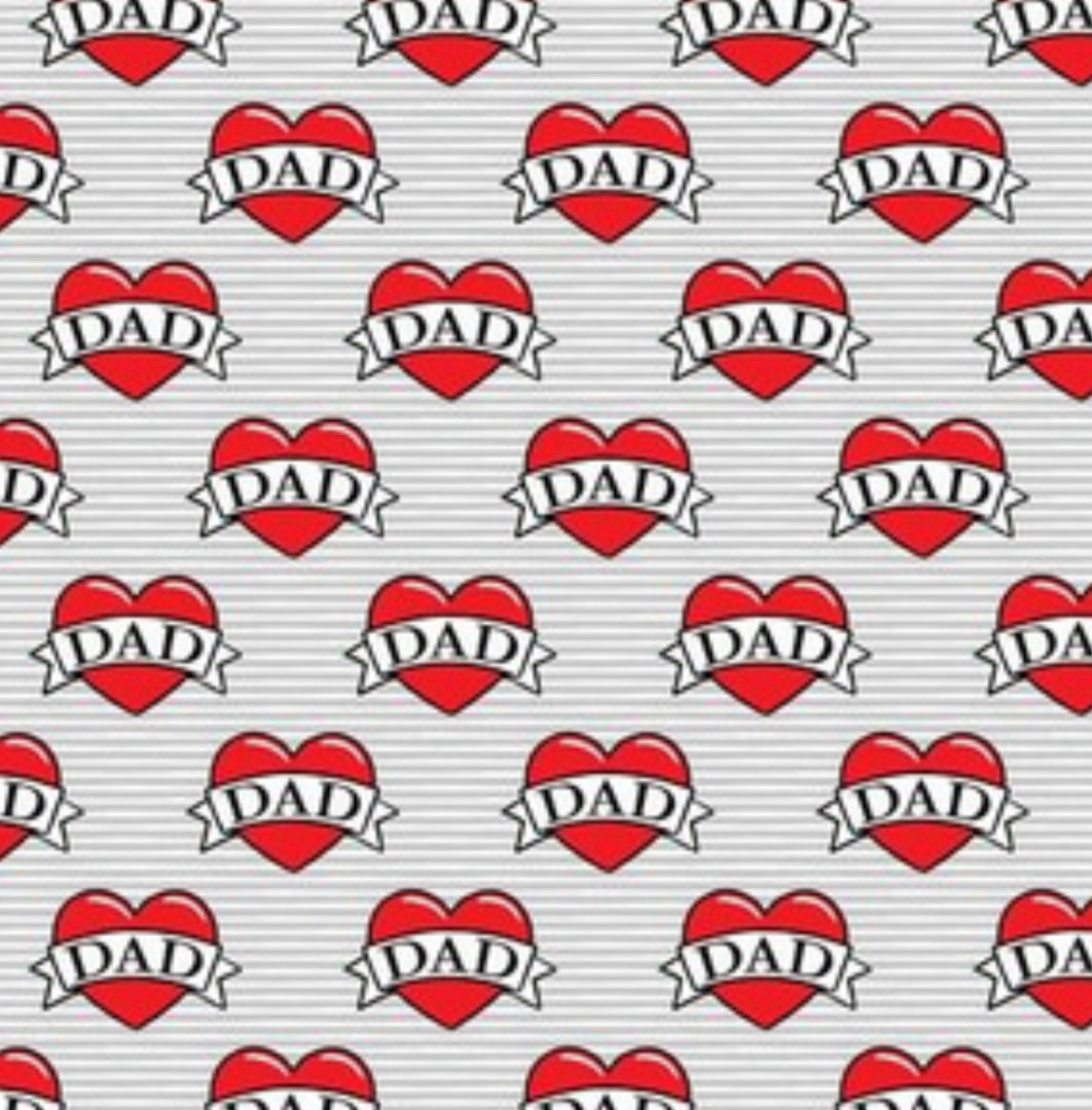 White Heart Dad Bandana