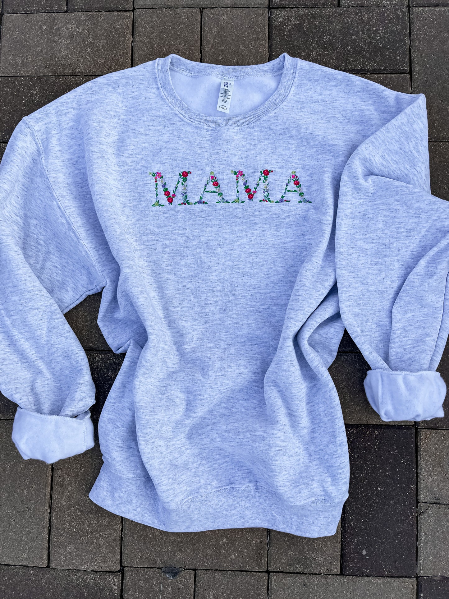 Embroidered floral MAMA sweatshirt