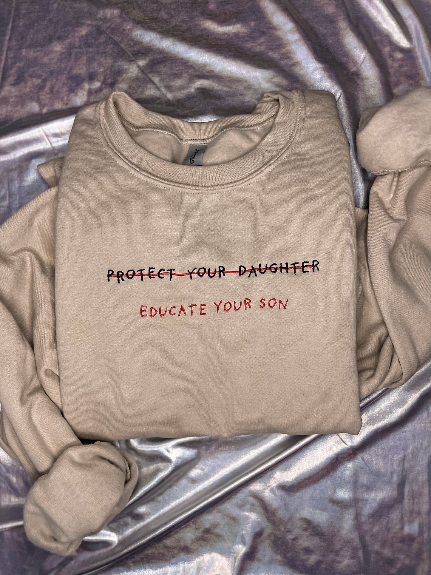 Educate your Son Crewneck - Sand