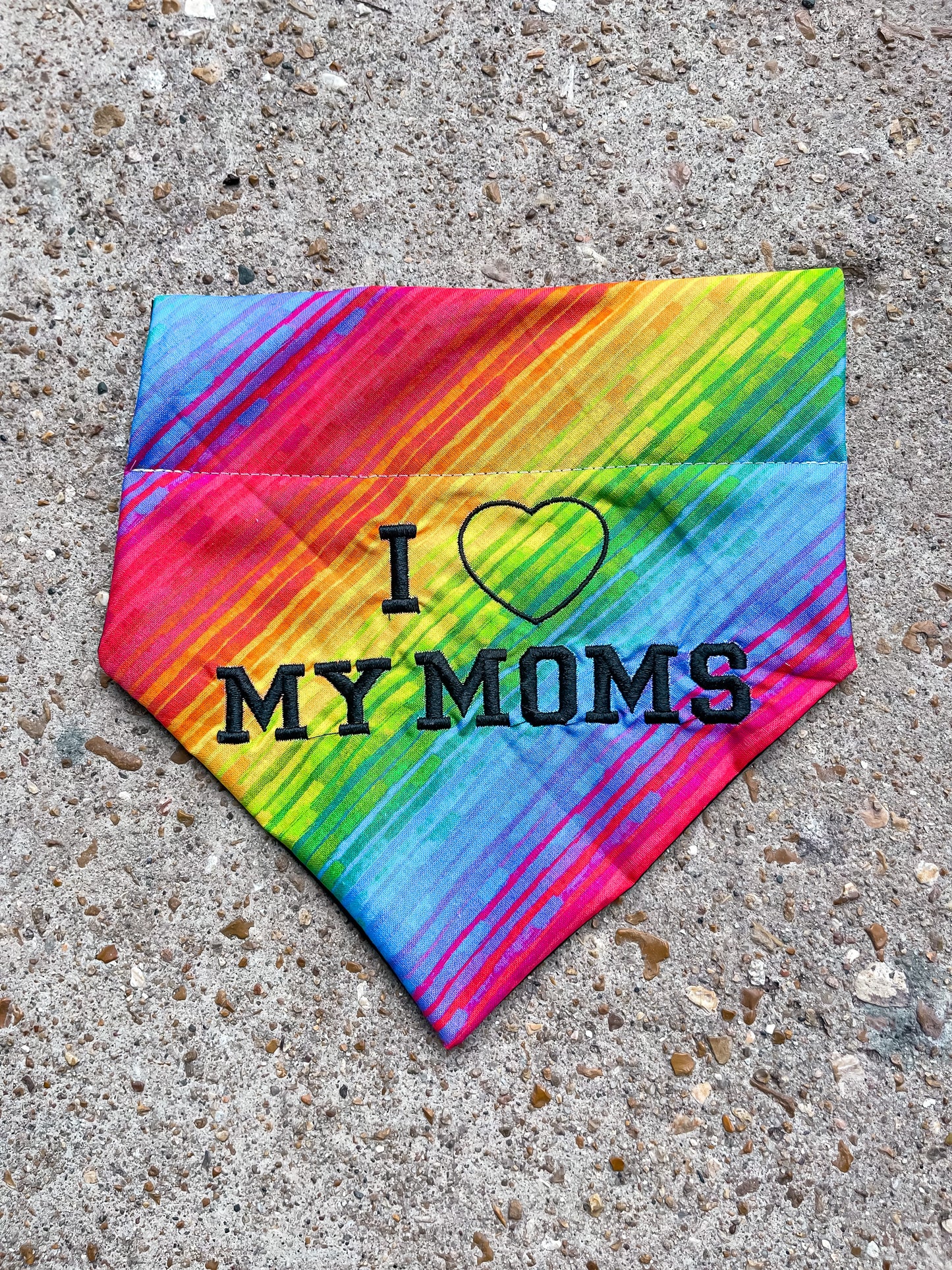 I love my moms/dads/humans Embroidered Bandana