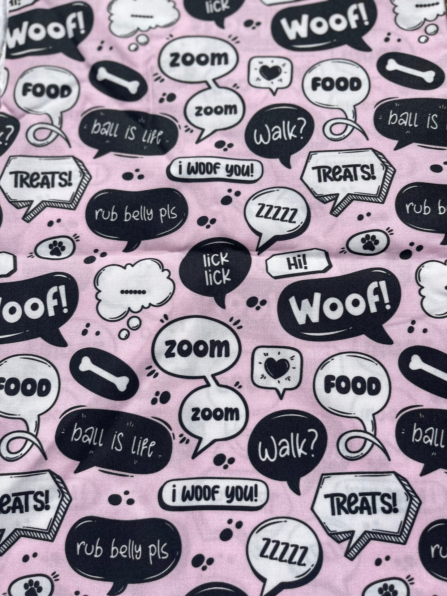 Pink Dog Thoughts Bandana