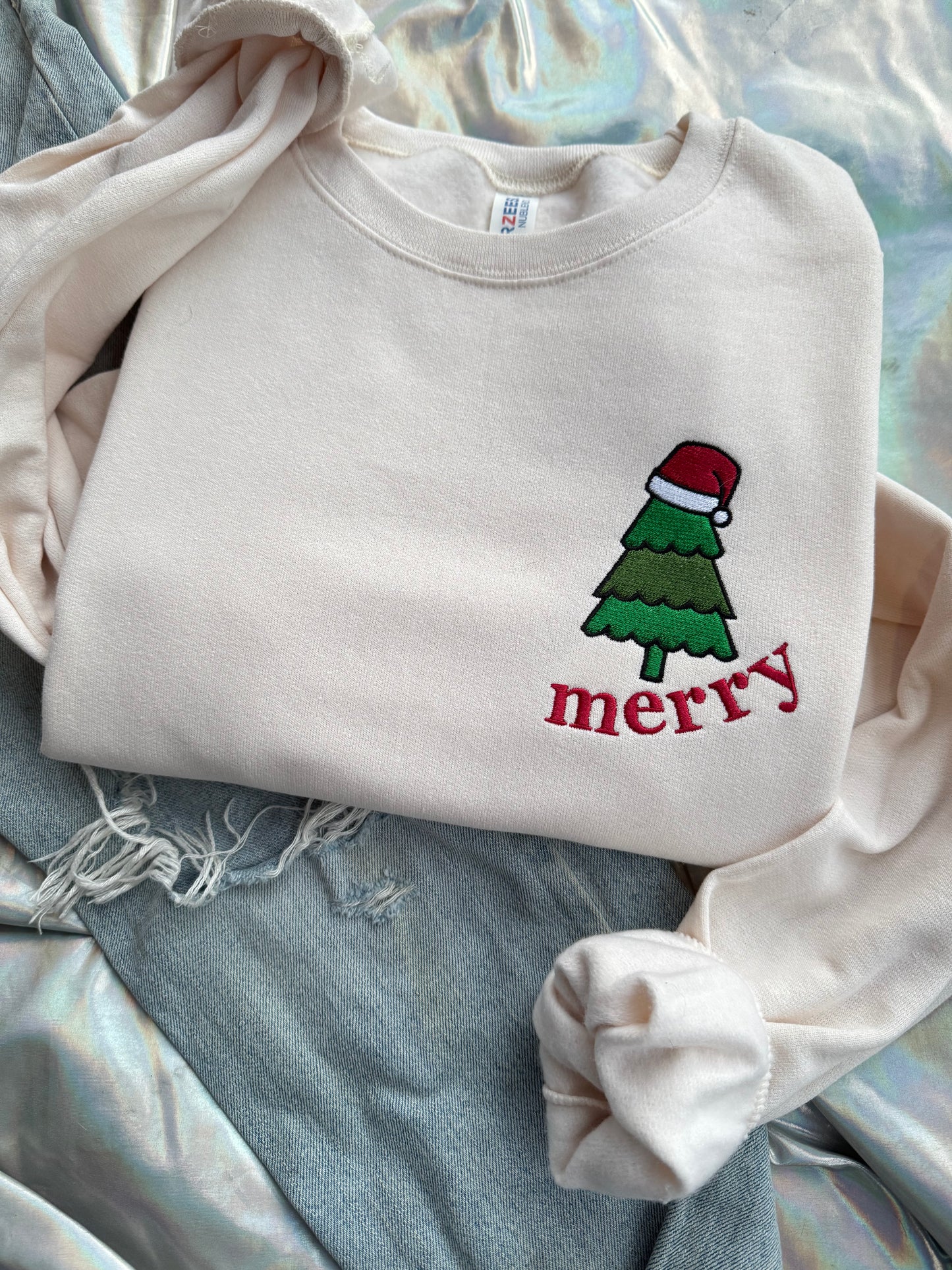 Merry Christmas Tree Crewneck