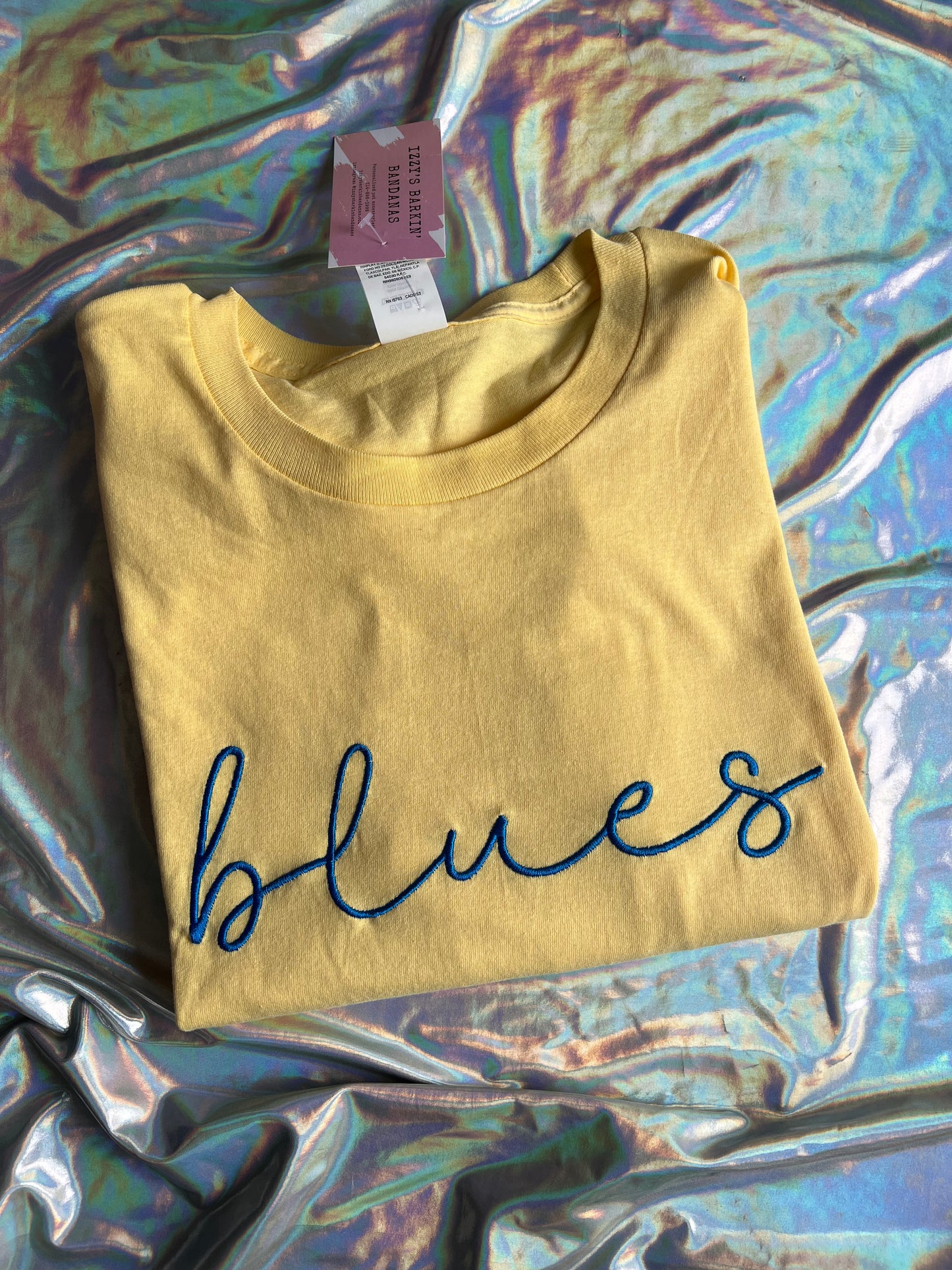 XL yellow blues tee