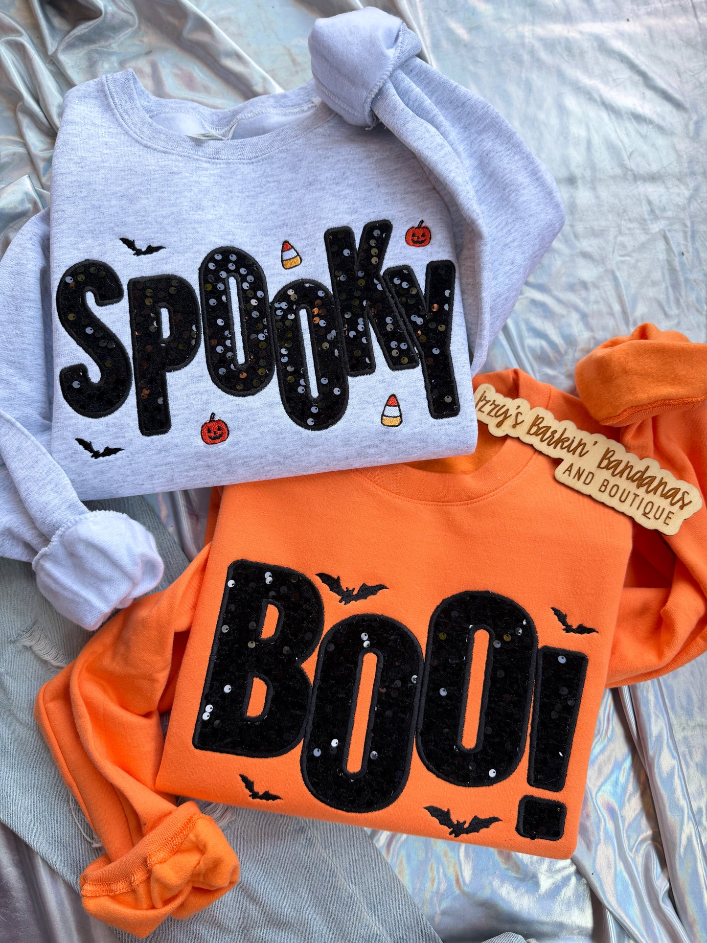 BOO! Sequin Crewneck
