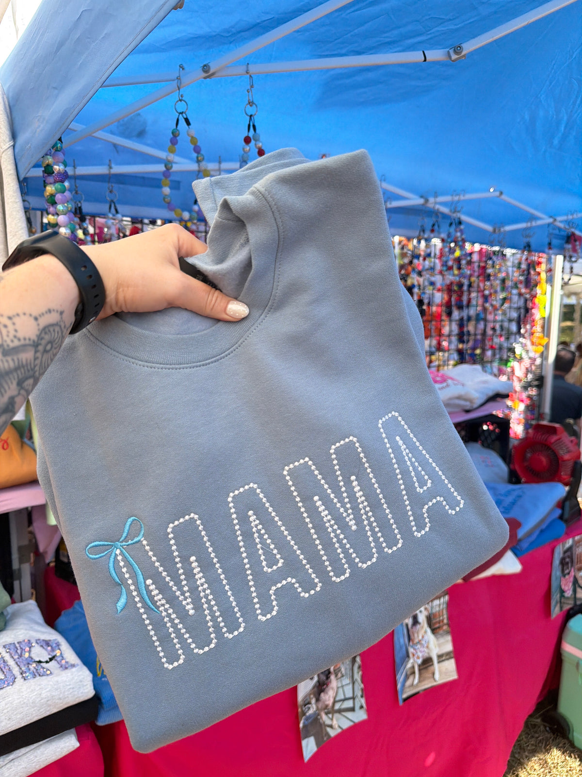 2XL mama bow crewneck